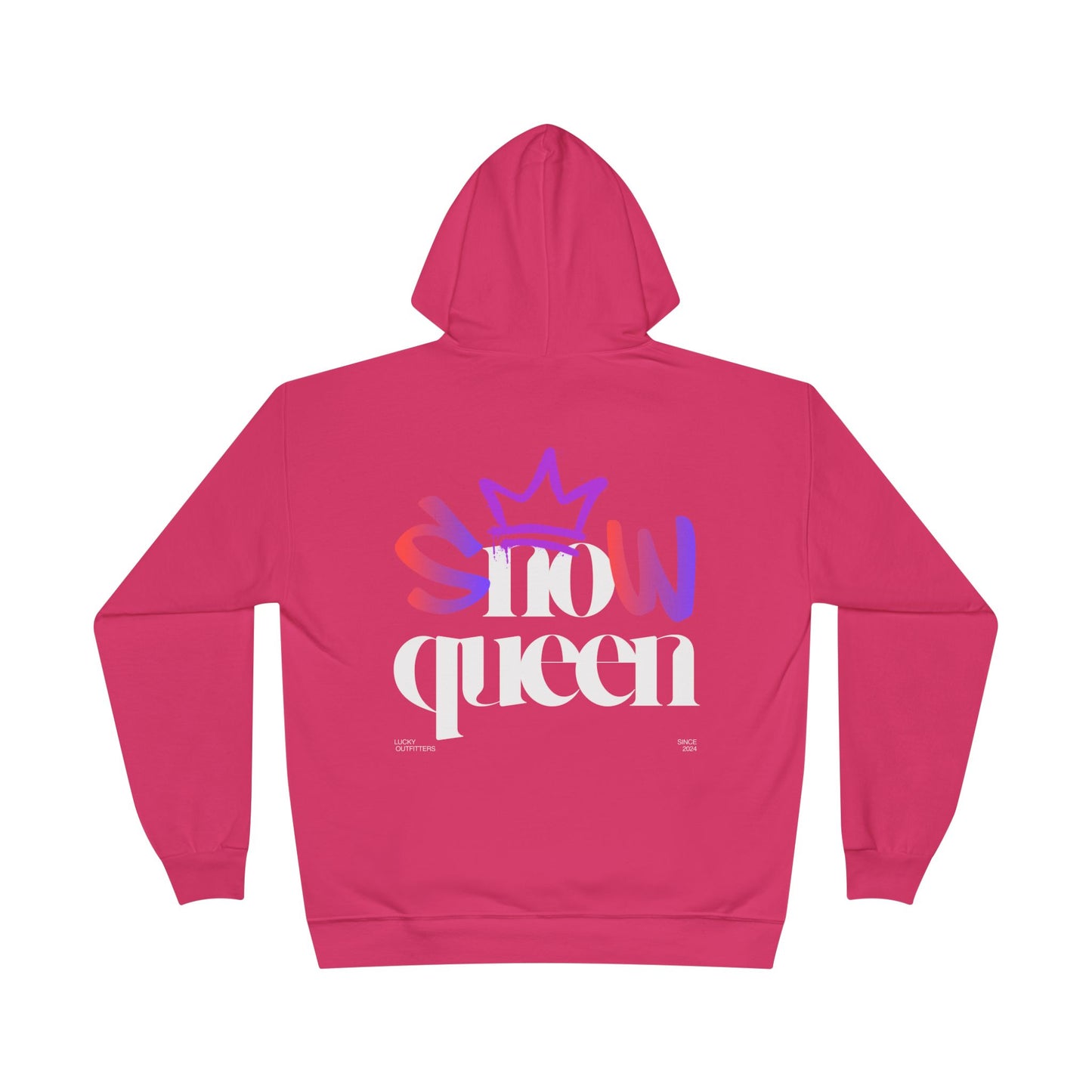 The "Snow Queen" Hoodie - Unisex White Graphic Pullover by Lucky Outfitters