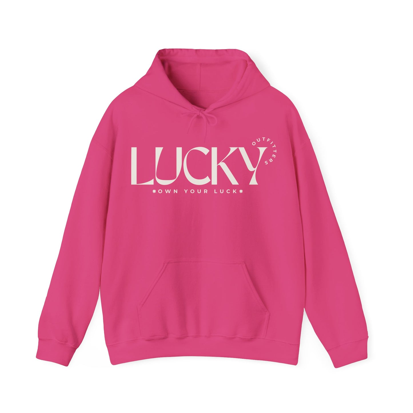 Men's Lucky Hoodie - LUCKY Outfitters Off White Graphic Unisex Pullover