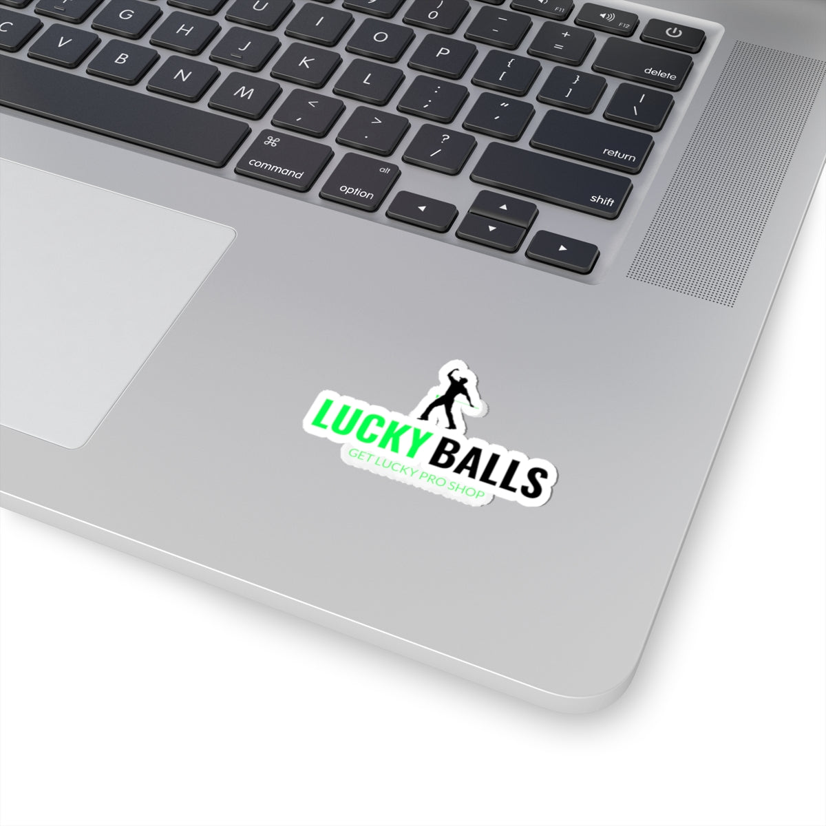 Lucky Balls Logo Sticker — Golf Swing Kiss-Cut Vinyl Decal (Get Lucky Pro Shop)
