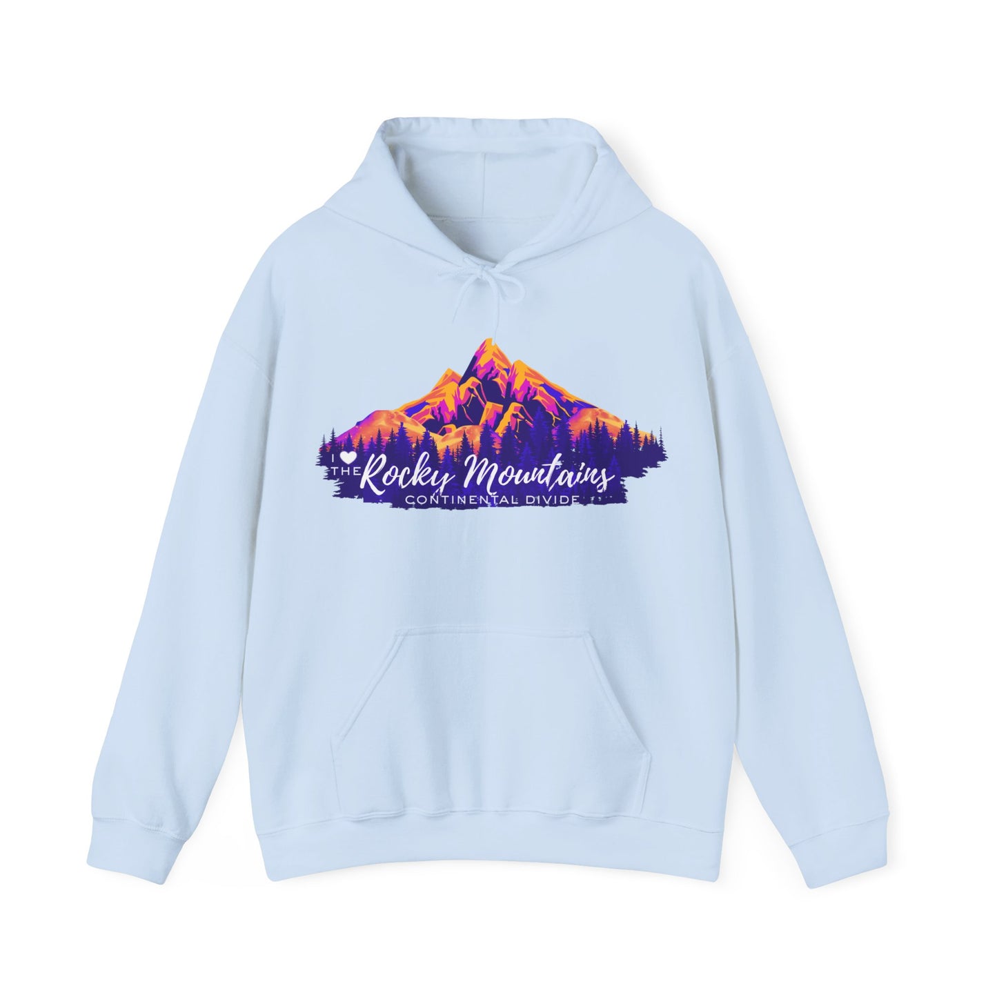 “I Love the Rocky Mountains” Hoodie (Unisex) — Scenic Mountain Graphic Pullover