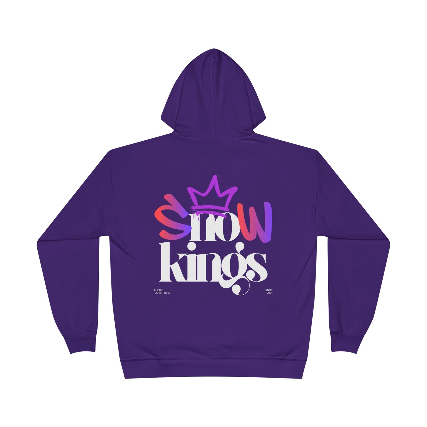The "Snow Kings" Hoodie white graphic - Unisex Graphic Pullover by Lucky Outfitters