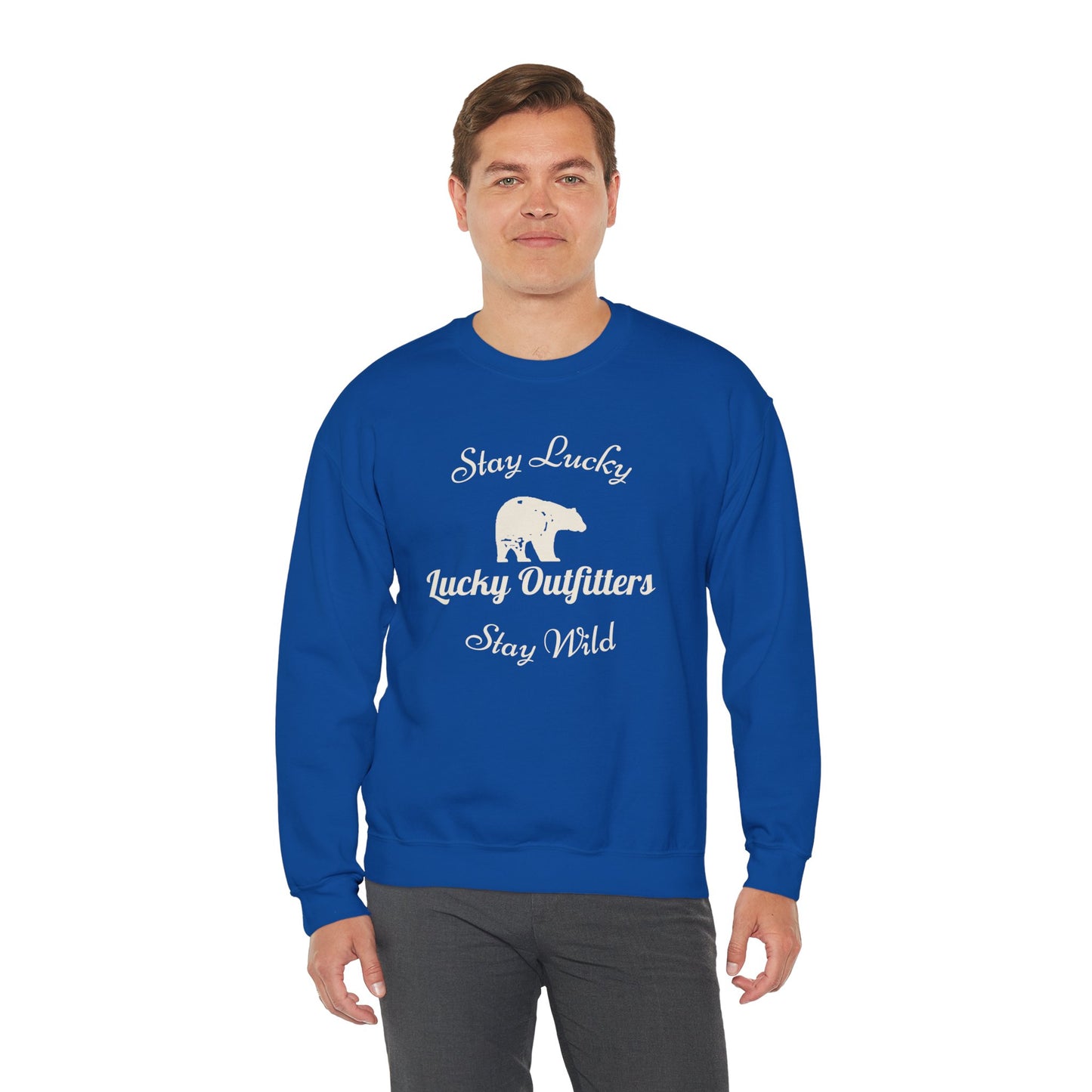 Stay Lucky Stay Wild Bear Unisex Sweatshirt — Lucky Outfitters / Crewneck