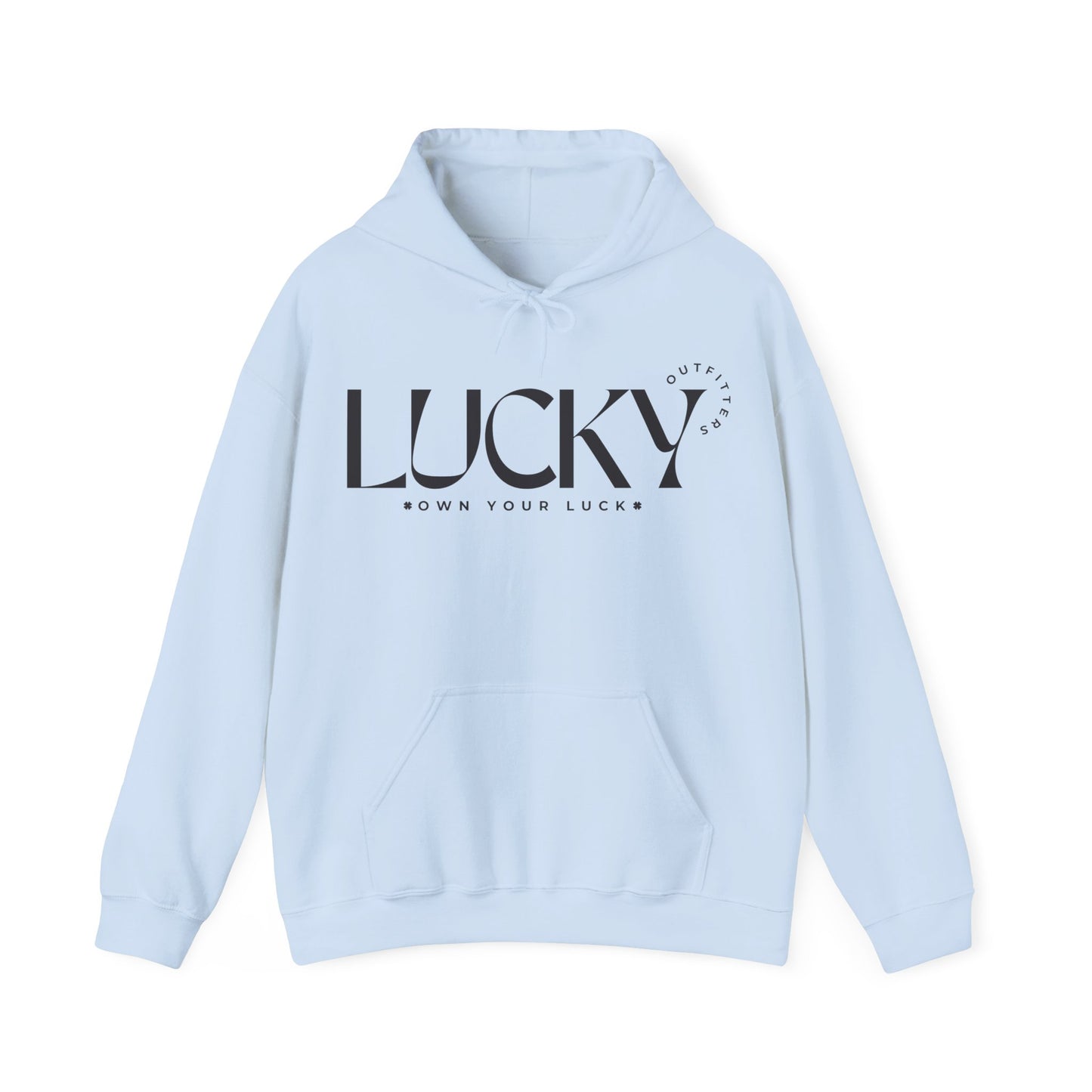 Men's Lucky Hoodie - LUCKY OUTFITTERS Dark Gray Graphic Unisex Pullover