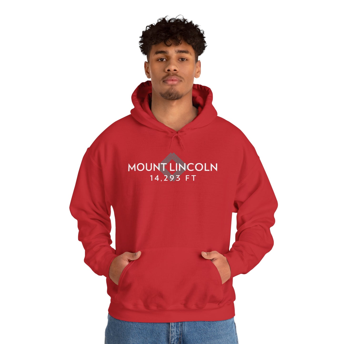Men's Mount Lincoln 14,293 ft Summit Hoodie - 14ER SUMMIT SERIES - Souvenir Pullover by Lucky Outfitters