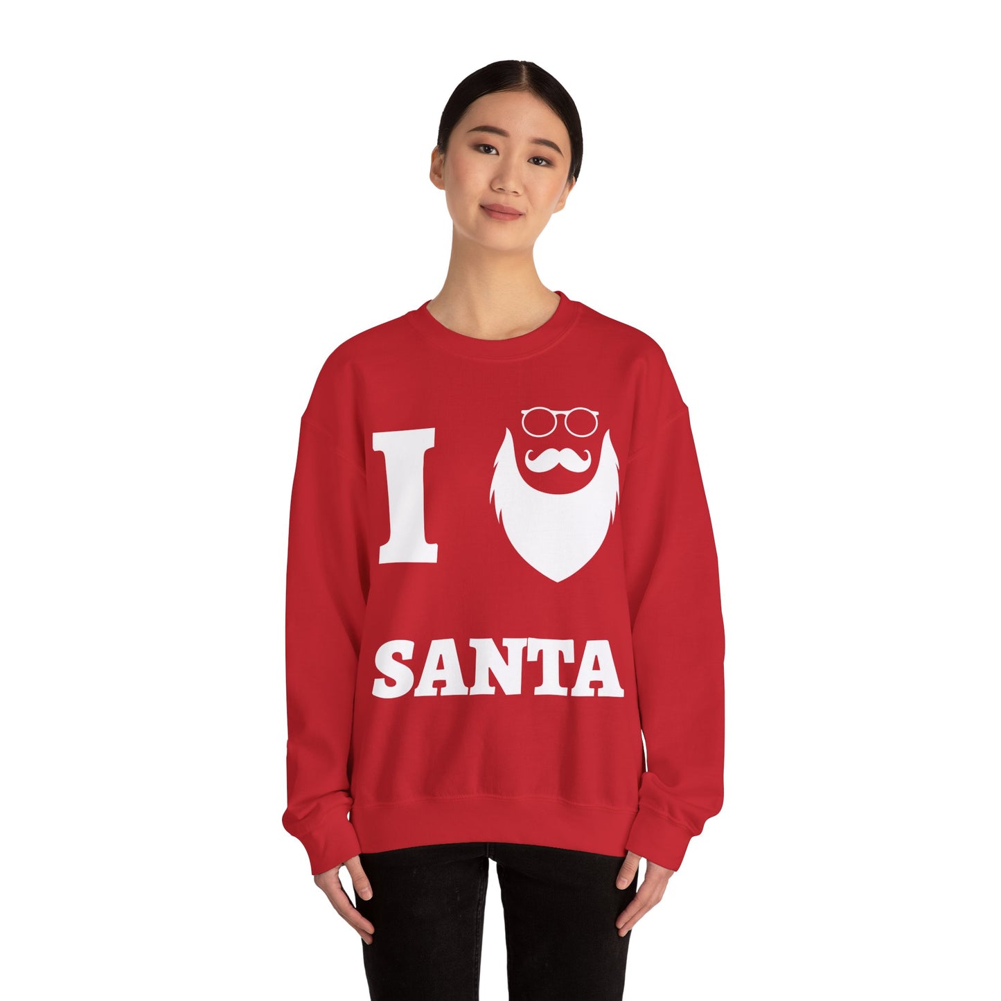 Santa Beard Sweatshirt (Unisex Sizing) – "I (Beard) Santa" Holiday Crewneck