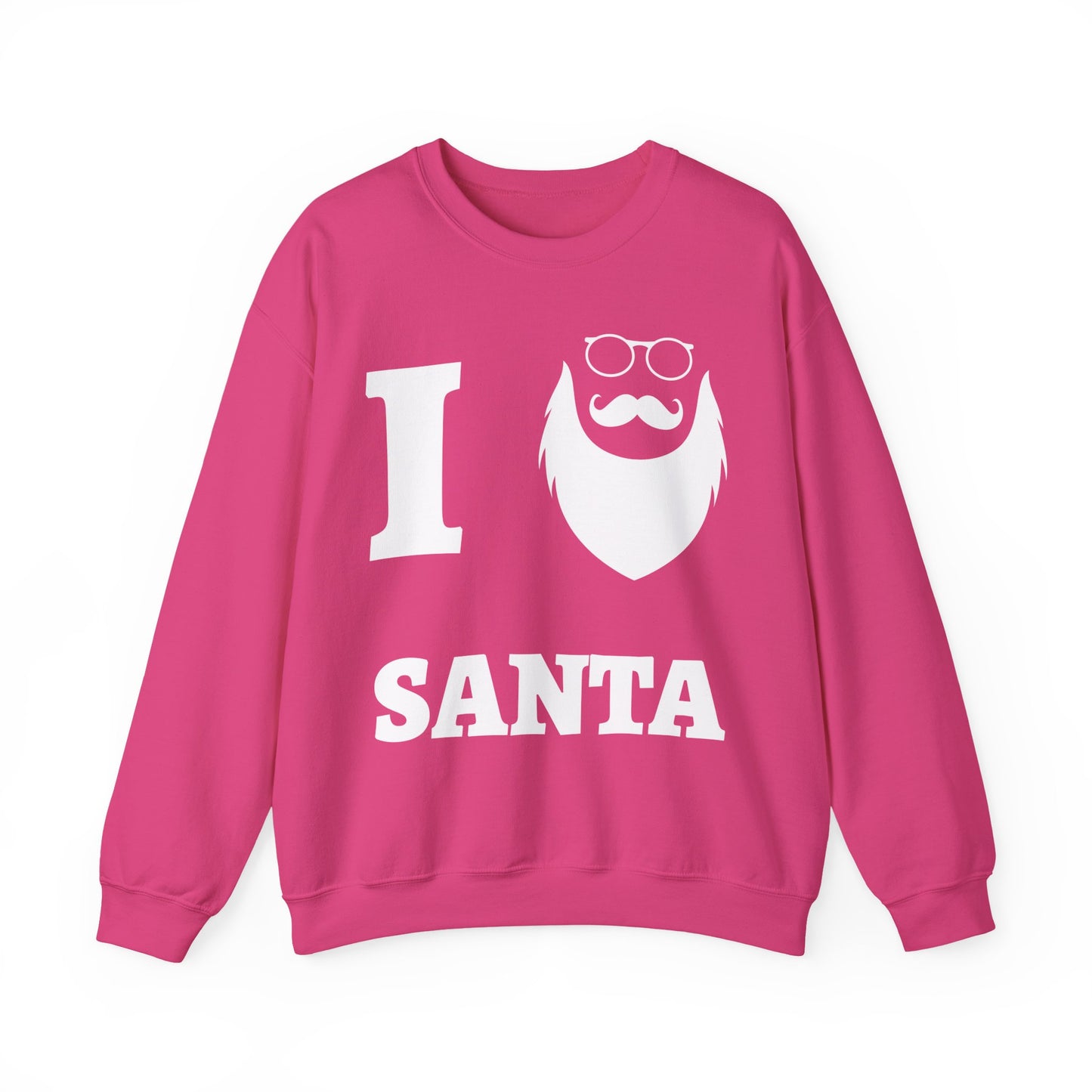 Santa Beard Sweatshirt (Unisex Sizing) – "I (Beard) Santa" Holiday Crewneck