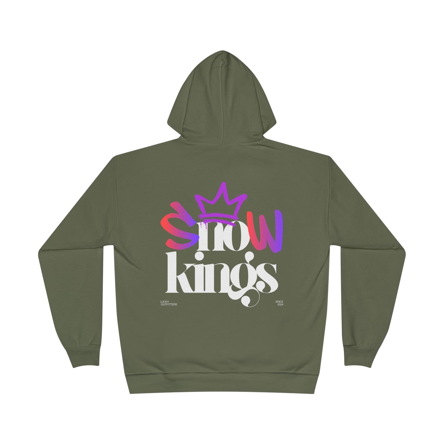 The "Snow Kings" Hoodie white graphic - Unisex Graphic Pullover by Lucky Outfitters