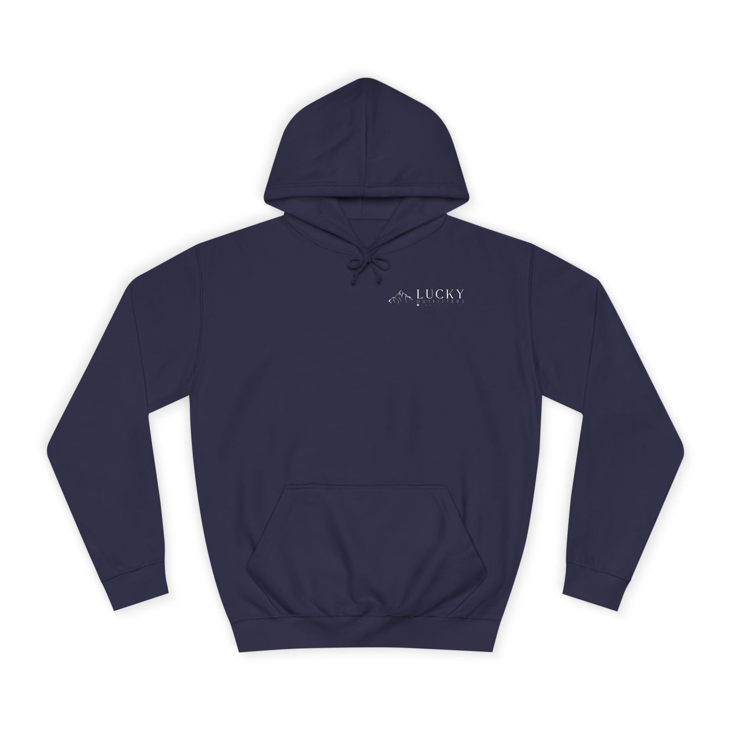 Men's Lucky Mountain Hoodie — Minimal Outdoor Graphic Pullover
