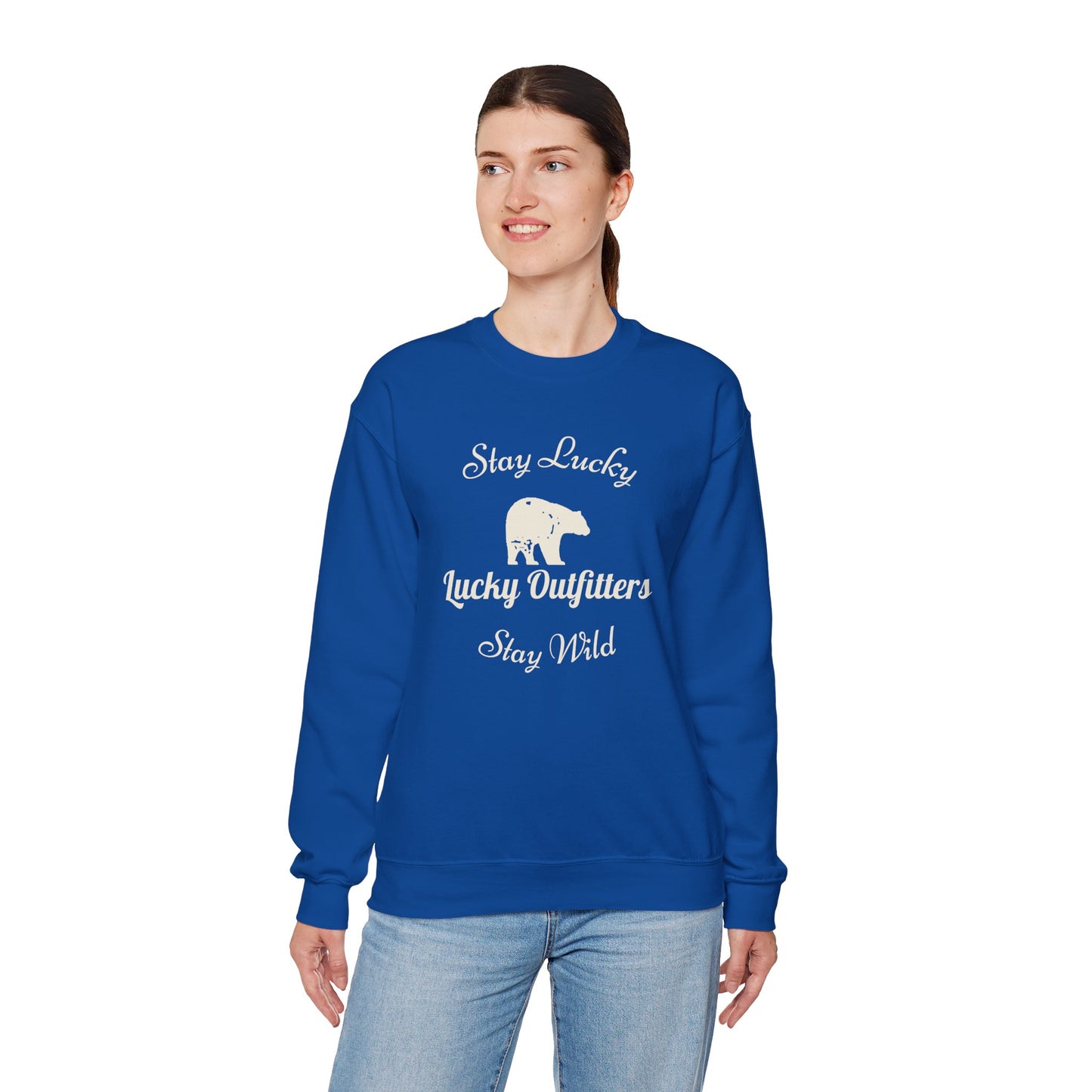 Stay Lucky Stay Wild Bear Unisex Sweatshirt — Lucky Outfitters / Crewneck