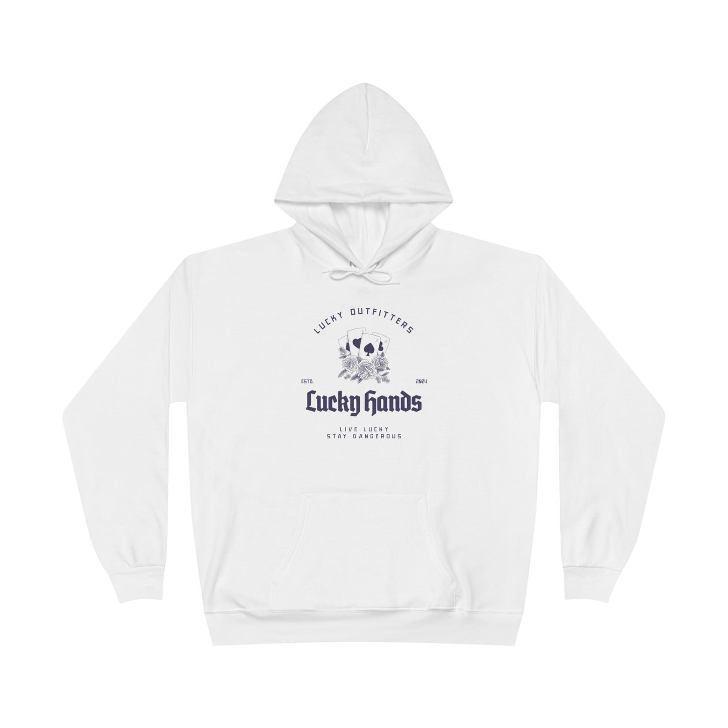 Lucky Hands Graphic Hoodie — Vintage Inspired Unisex Pullover