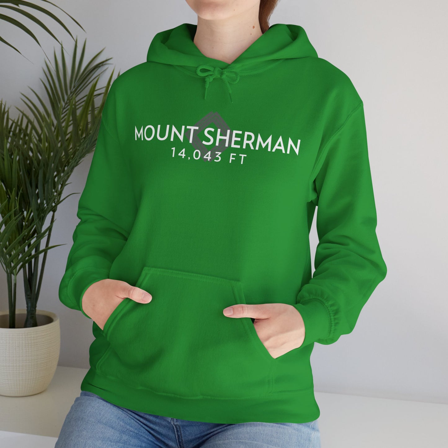 Women's Mount Sherman 14,043 ft Summit Hoodie (Unisex Sizing) - 14ER SUMMIT SERIES - Souvenir Pullover by Lucky Outfitters