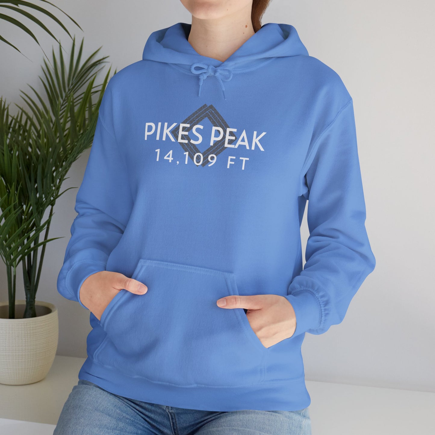 Women's Pikes Peak 14,109 ft Summit Hoodie (Unisex Sizing) - 14ER SUMMIT SERIES - Souvenir Pullover by Lucky Outfitters