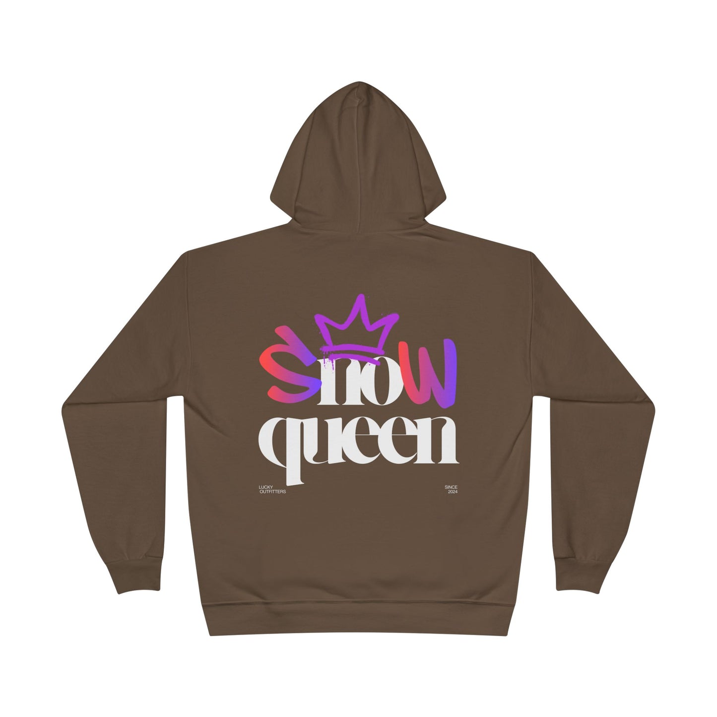 The "Snow Queen" Hoodie - Unisex White Graphic Pullover by Lucky Outfitters