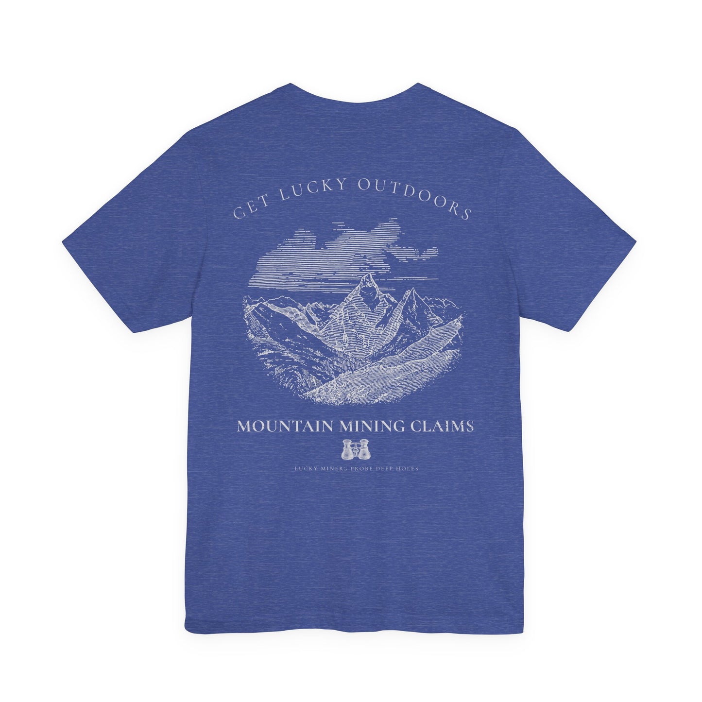 Get Lucky Outdoors Unisex Vintage Mountain Tee — "Lucky Miners Probe Deep Holes"