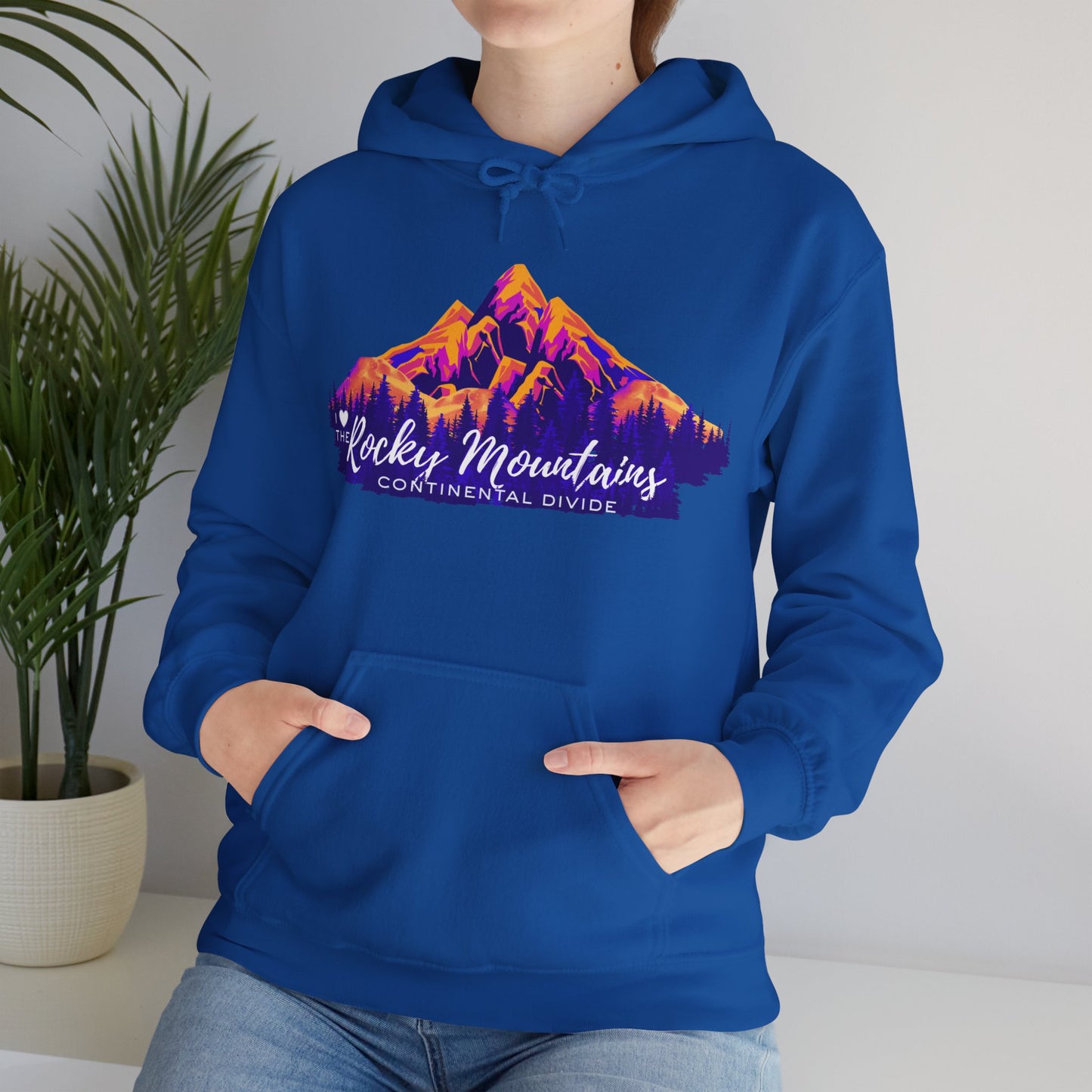 “I Love the Rocky Mountains” Hoodie (Unisex) — Scenic Mountain Graphic Pullover