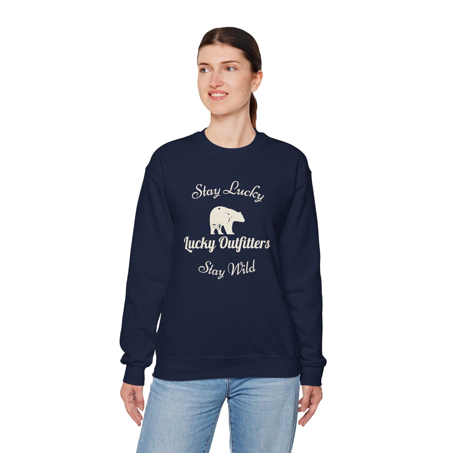Stay Lucky Stay Wild Bear Unisex Sweatshirt — Lucky Outfitters / Crewneck