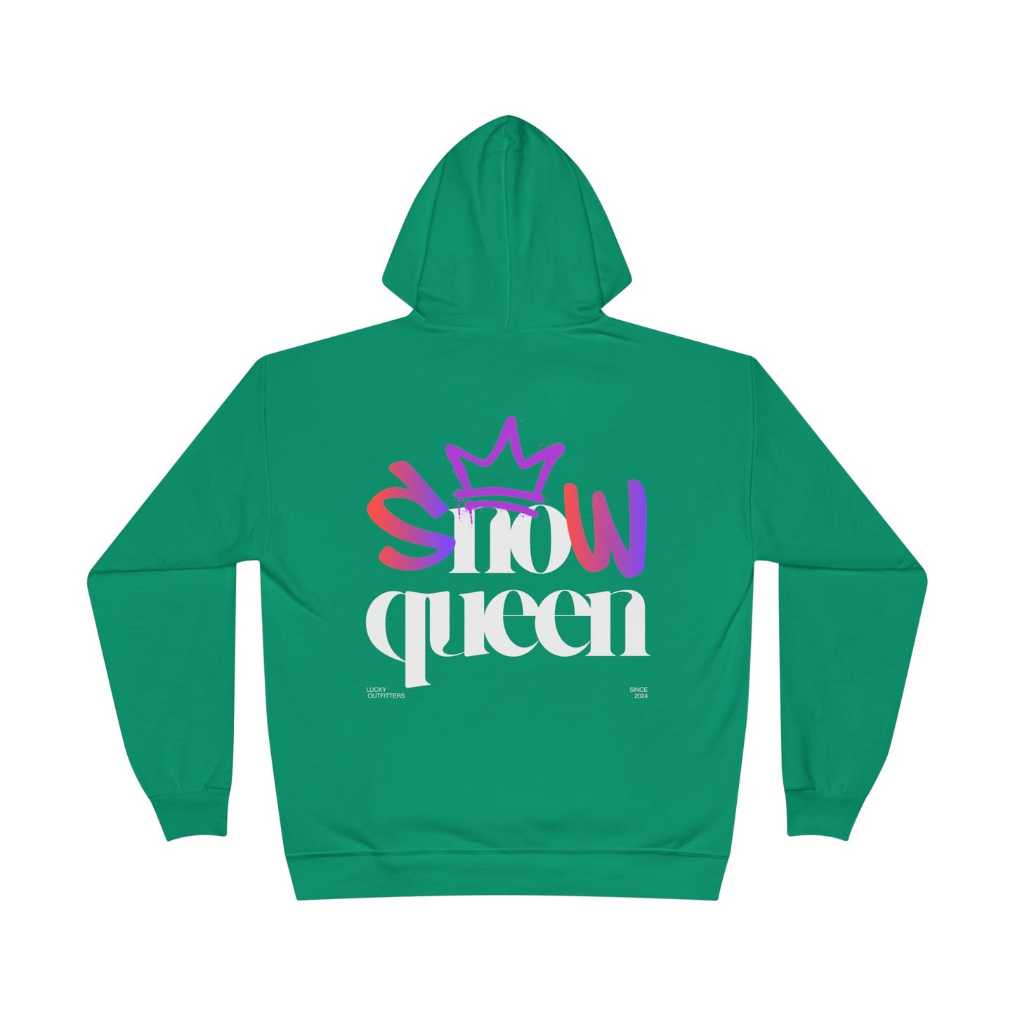The "Snow Queen" Hoodie - Unisex White Graphic Pullover by Lucky Outfitters