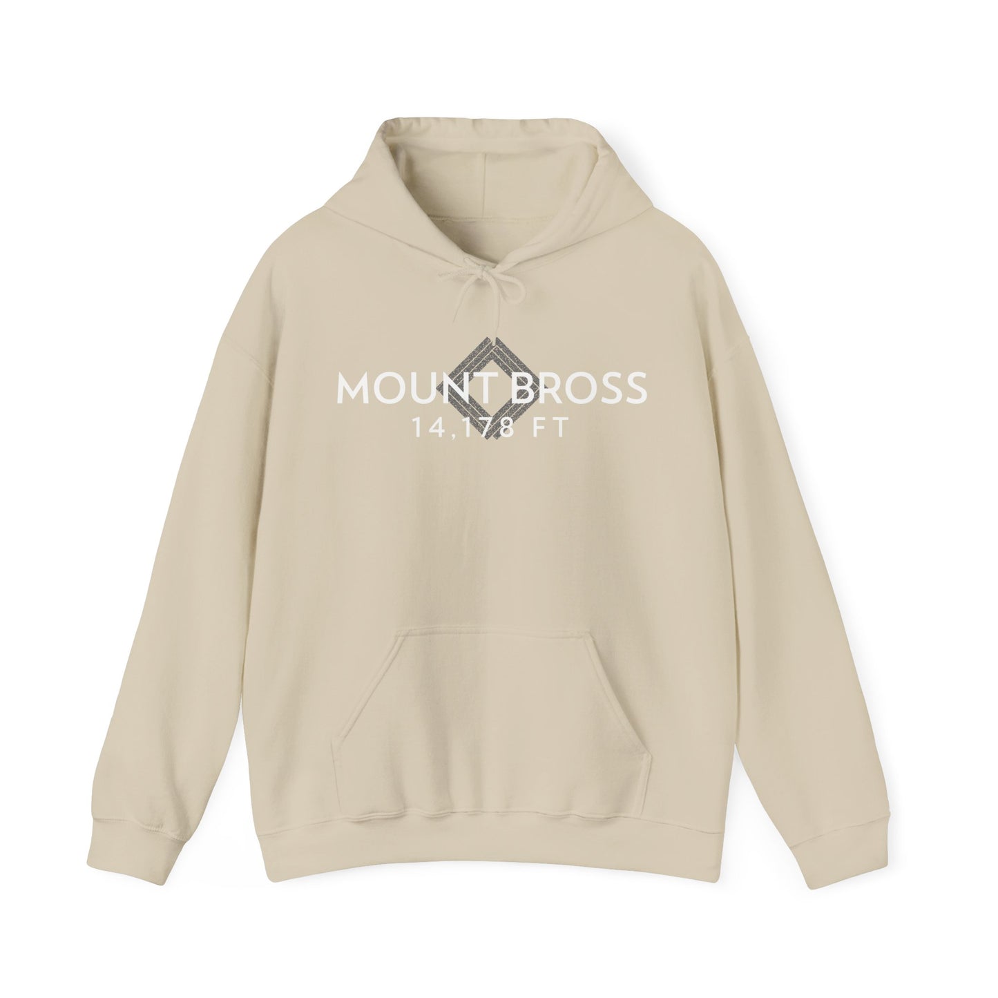 Men's Mount Bross 14,178 ft Summit Hoodie - 14ER SUMMIT SERIES - Souvenir Pullover by Lucky Outfitters
