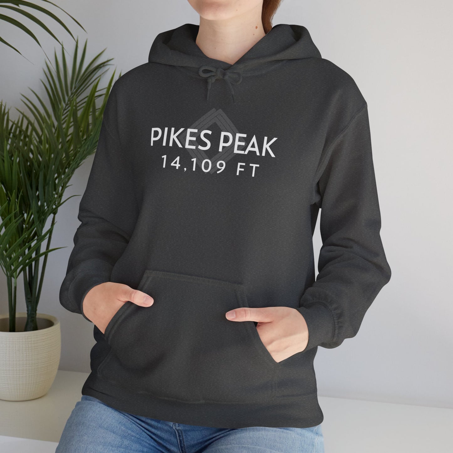Women's Pikes Peak 14,109 ft Summit Hoodie (Unisex Sizing) - 14ER SUMMIT SERIES - Souvenir Pullover by Lucky Outfitters