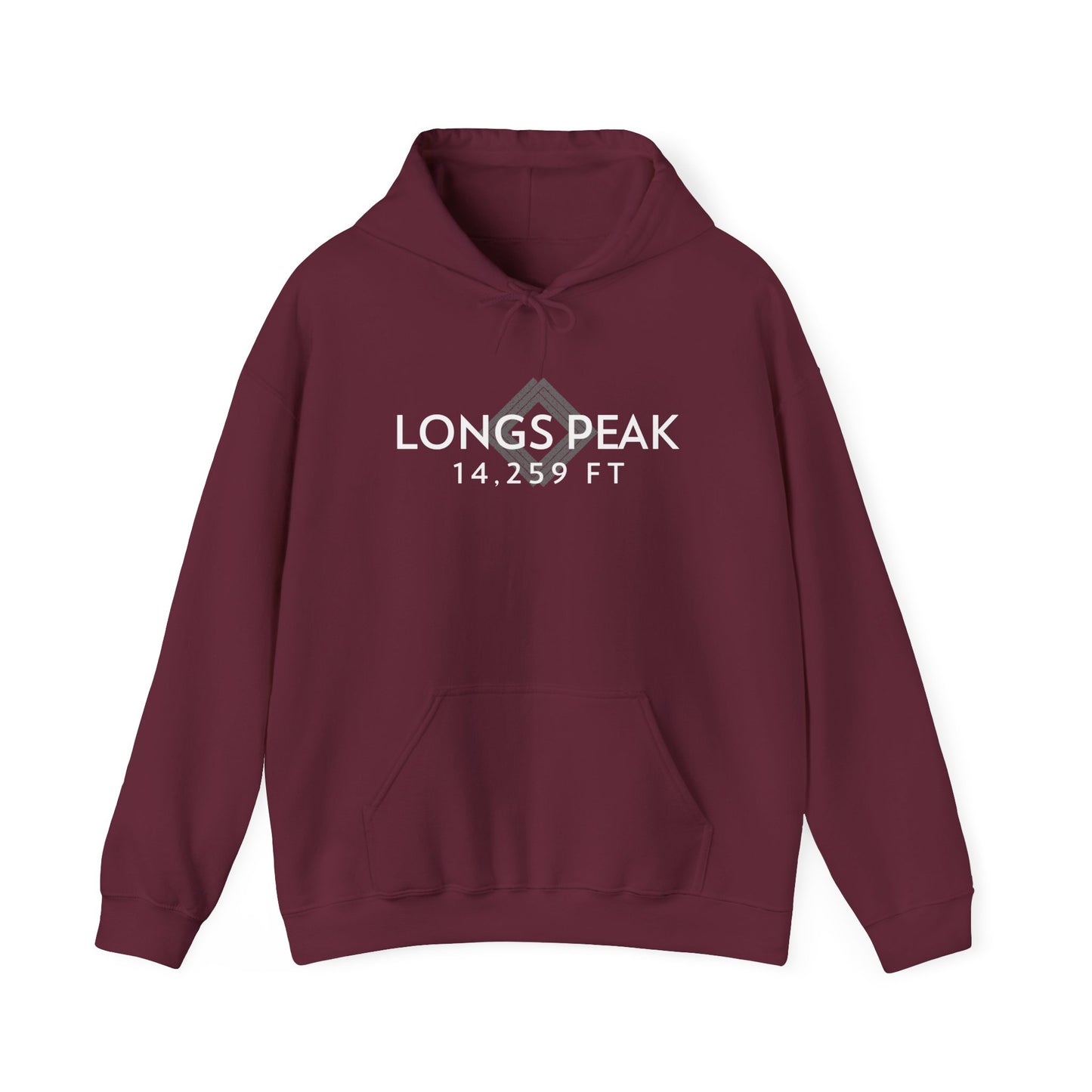 Women's Longs Peak 14,259 ft Summit Hoodie (Unisex Sizing) - 14ER SUMMIT SERIES - Souvenir Pullover by Lucky Outfitters