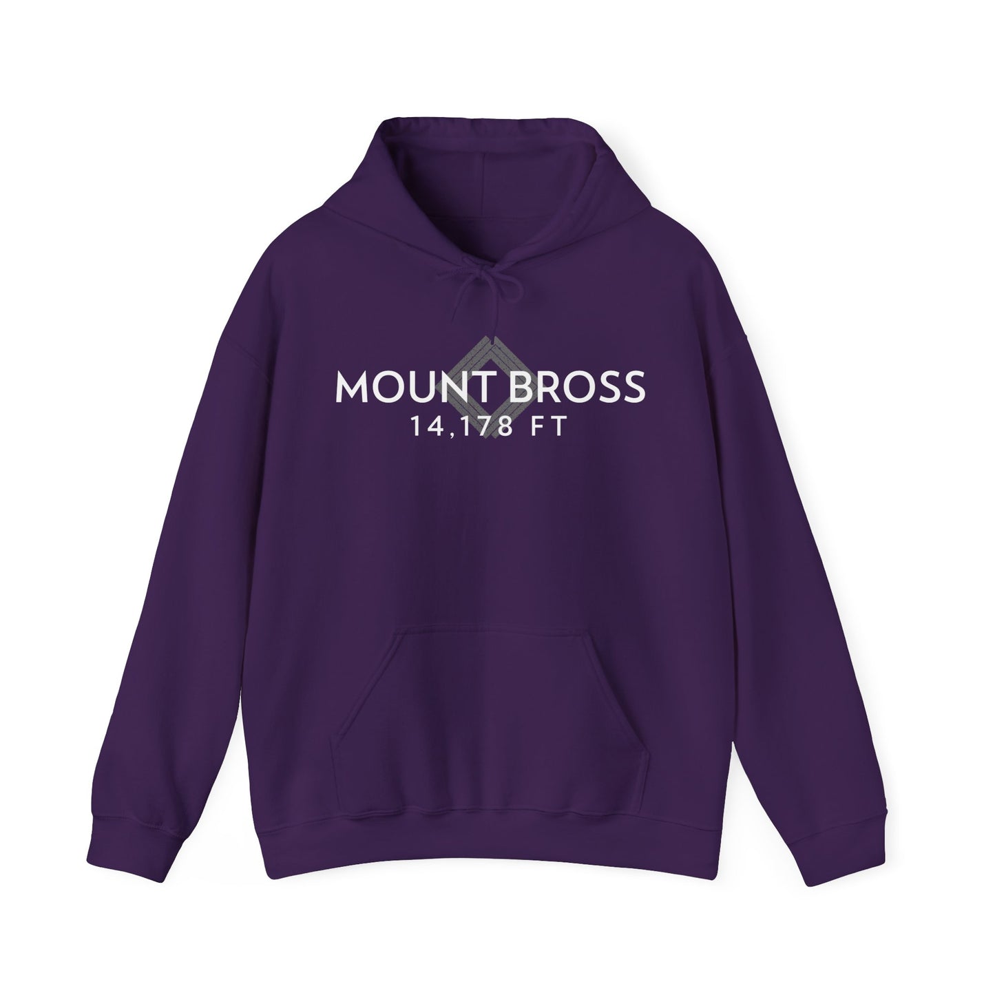 Men's Mount Bross 14,178 ft Summit Hoodie - 14ER SUMMIT SERIES - Souvenir Pullover by Lucky Outfitters