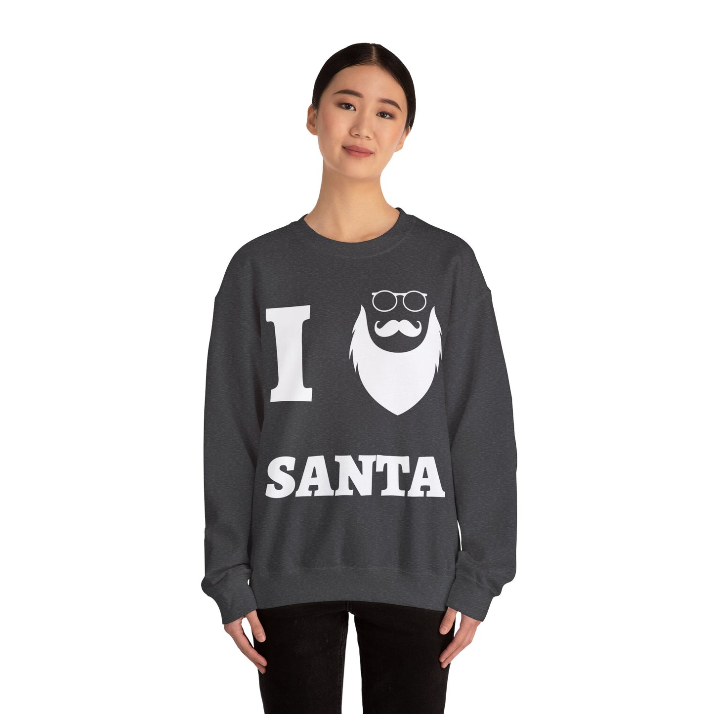 Santa Beard Sweatshirt (Unisex Sizing) – "I (Beard) Santa" Holiday Crewneck