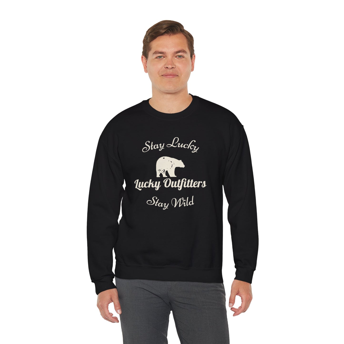 Stay Lucky Stay Wild Bear Unisex Sweatshirt — Lucky Outfitters / Crewneck