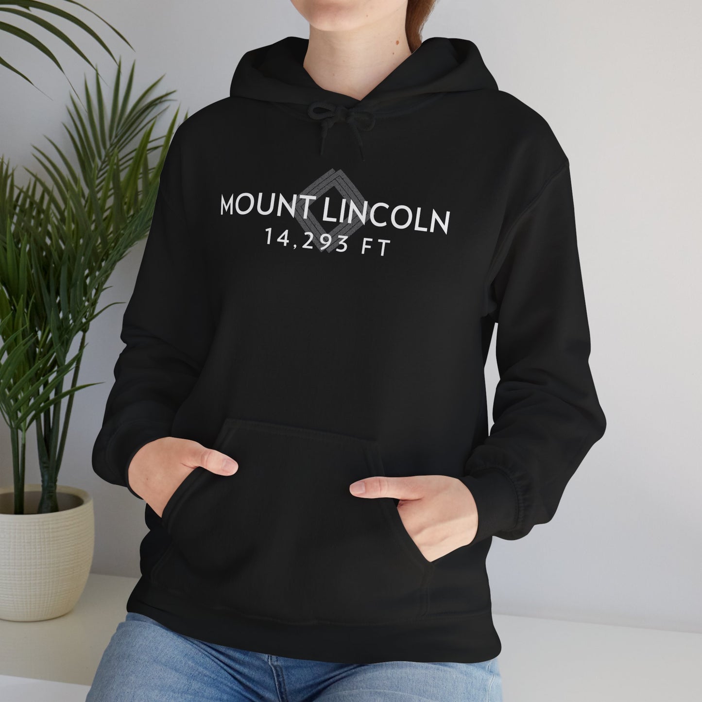 Women's Mount Lincoln 14,293 ft Summit Hoodie (Unisex Sizing) - 14ER SUMMIT SERIES - Souvenir Pullover by Lucky Outfitters