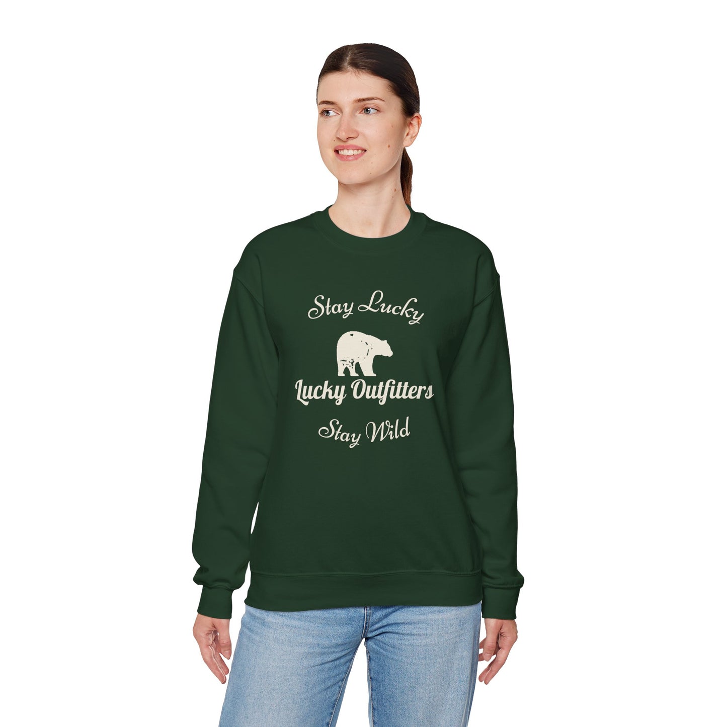 Stay Lucky Stay Wild Bear Unisex Sweatshirt — Lucky Outfitters / Crewneck