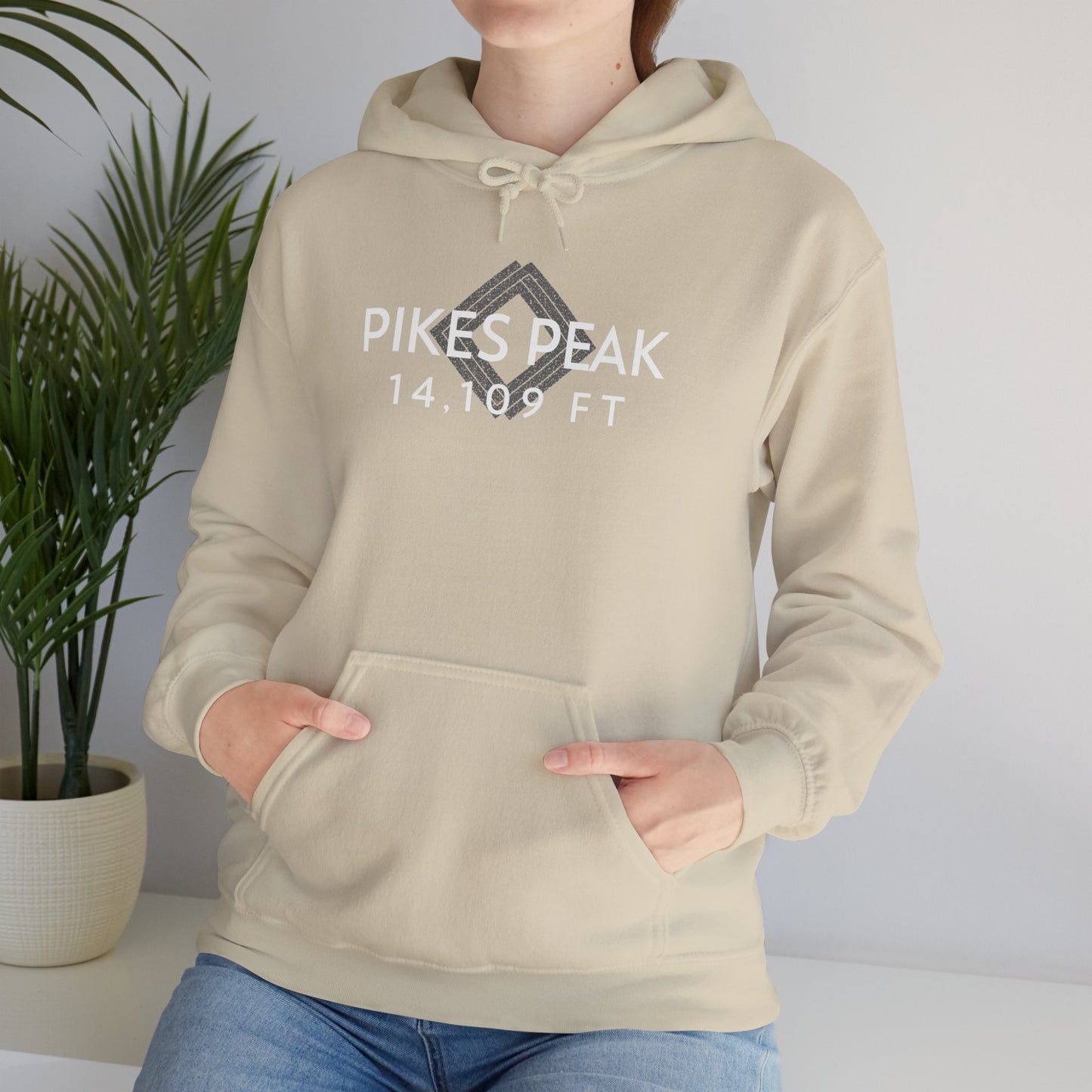 Women's Pikes Peak 14,109 ft Summit Hoodie (Unisex Sizing) - 14ER SUMMIT SERIES - Souvenir Pullover by Lucky Outfitters