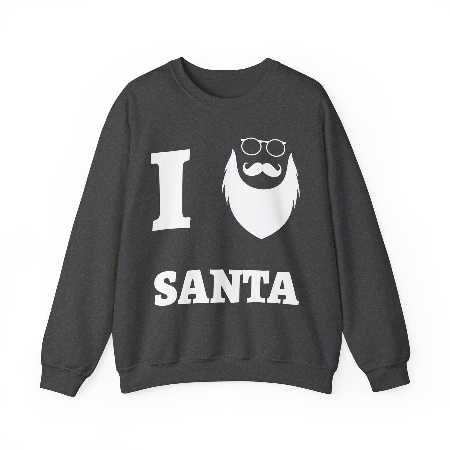 Santa Beard Sweatshirt (Unisex Sizing) – "I (Beard) Santa" Holiday Crewneck