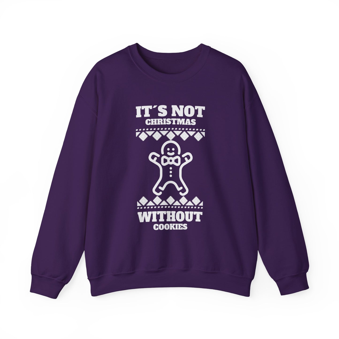 "It's Not Christmas Without Cookies" (Unisex Sizing) - Gingerbread Crewneck