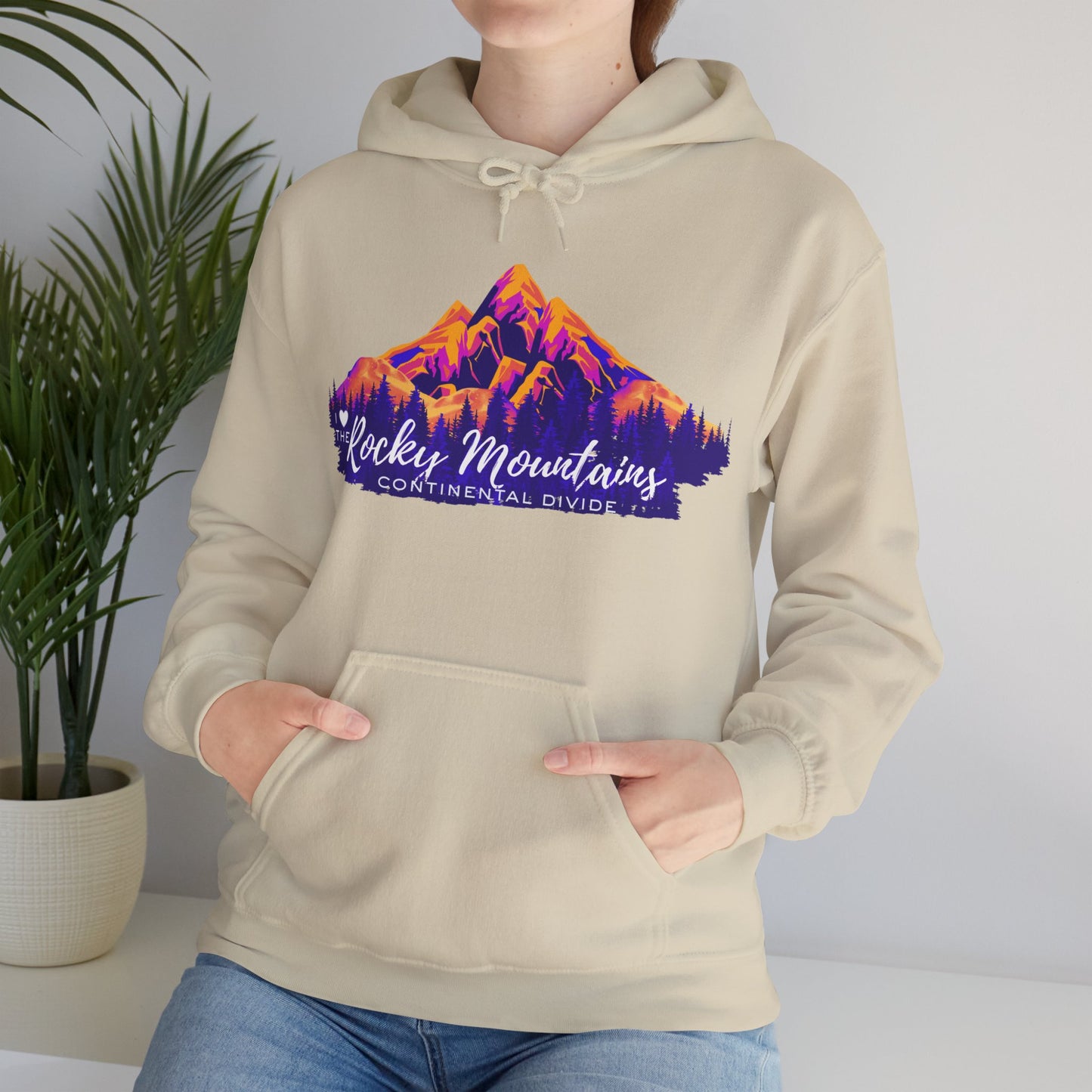 “I Love the Rocky Mountains” Hoodie (Unisex) — Scenic Mountain Graphic Pullover