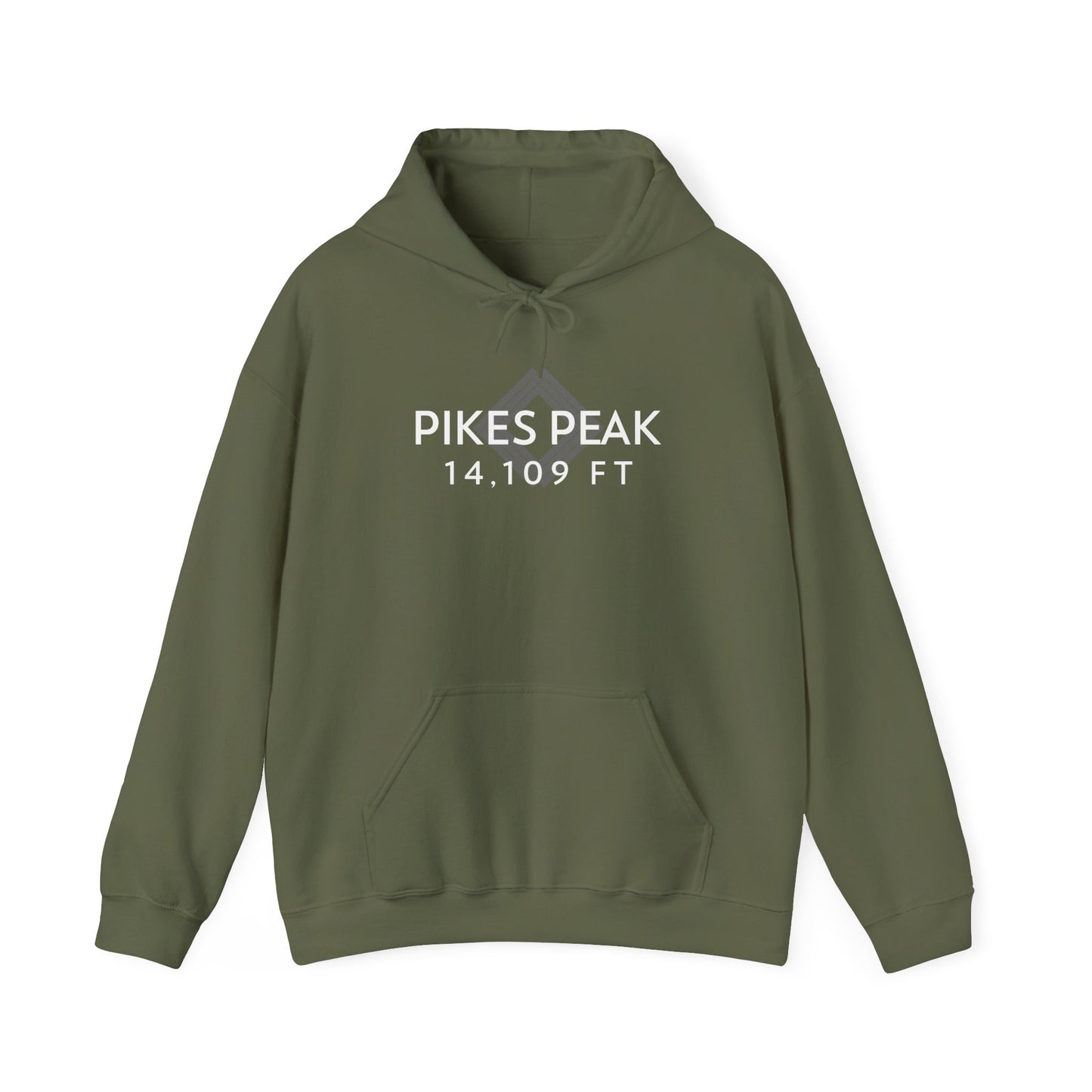 Men's Pikes Peak 14,109 ft Summit Hoodie - 14ER SUMMIT SERIES - Souvenir Pullover by Lucky Outfitters
