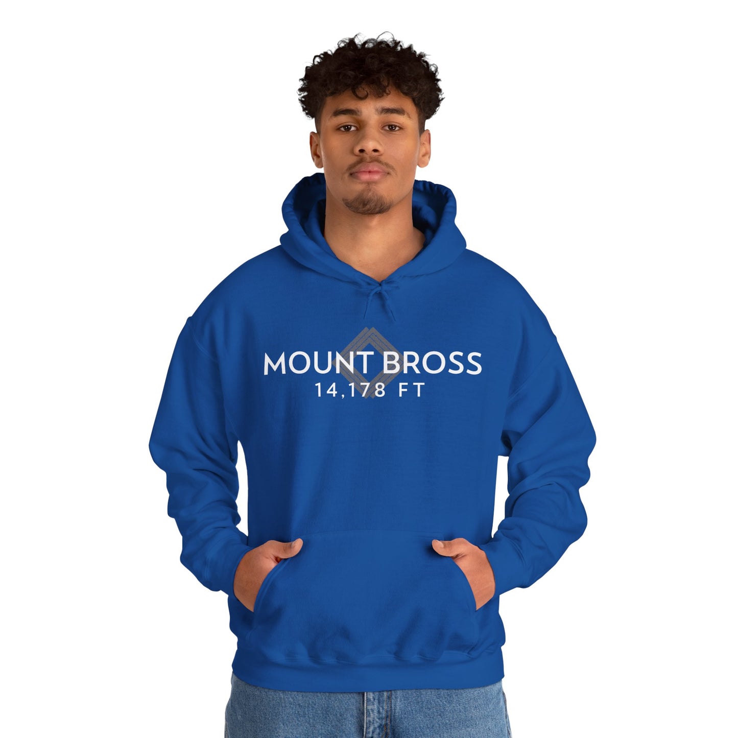 Men's Mount Bross 14,178 ft Summit Hoodie - 14ER SUMMIT SERIES - Souvenir Pullover by Lucky Outfitters