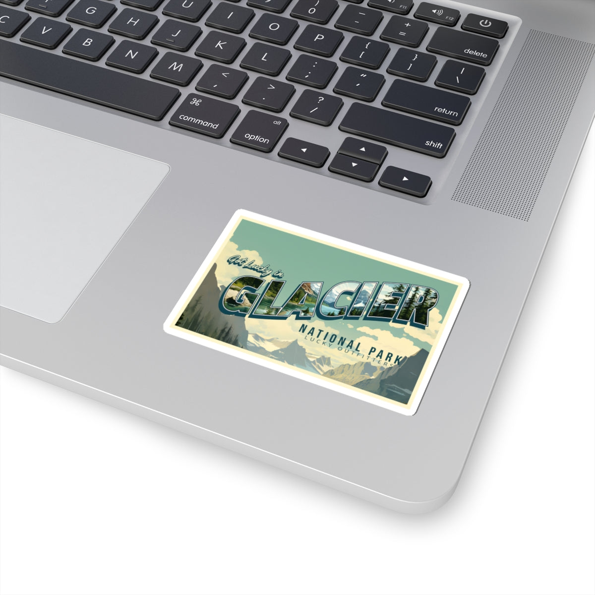 Get Lucky in Glacier National Park Vintage - Kiss-Cut Sticker