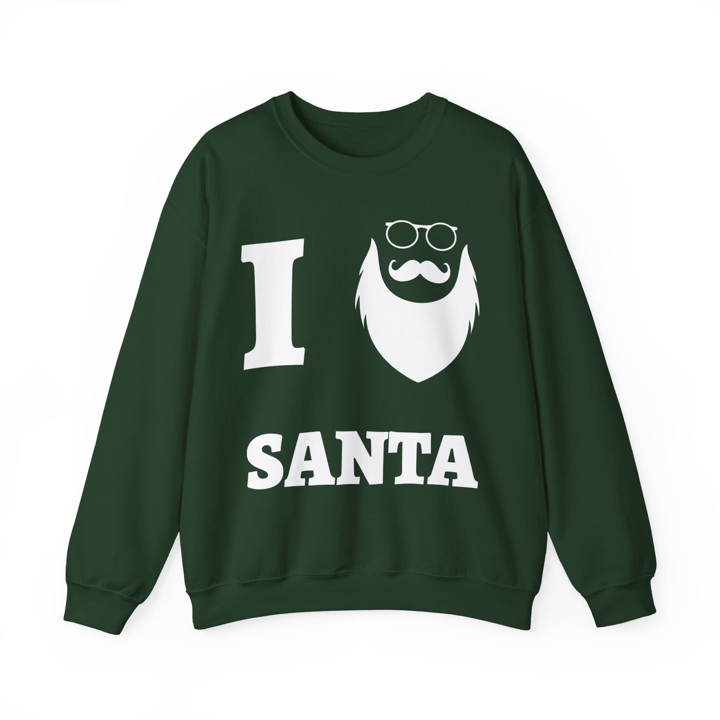 Santa Beard Sweatshirt (Unisex Sizing) – "I (Beard) Santa" Holiday Crewneck