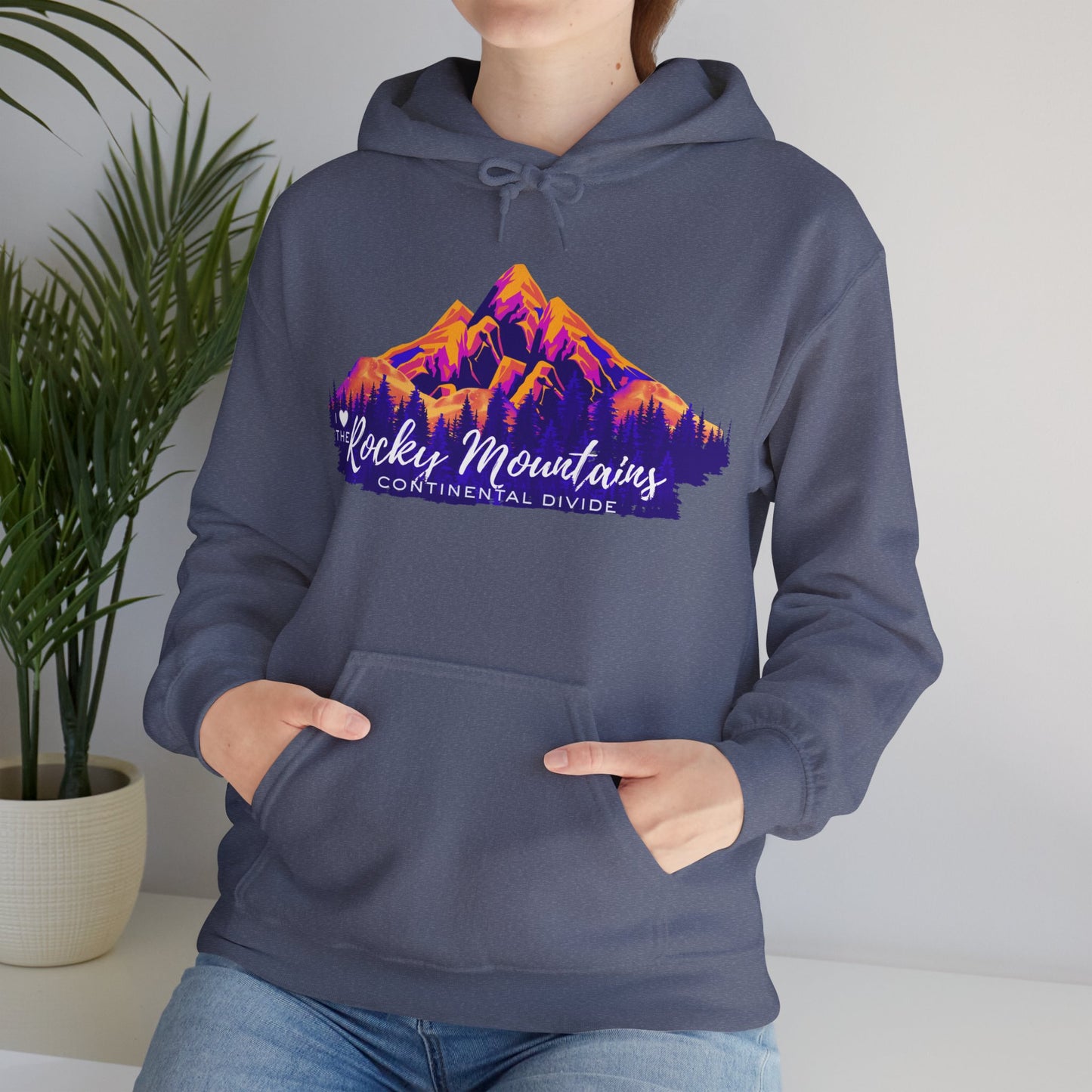 “I Love the Rocky Mountains” Hoodie (Unisex) — Scenic Mountain Graphic Pullover