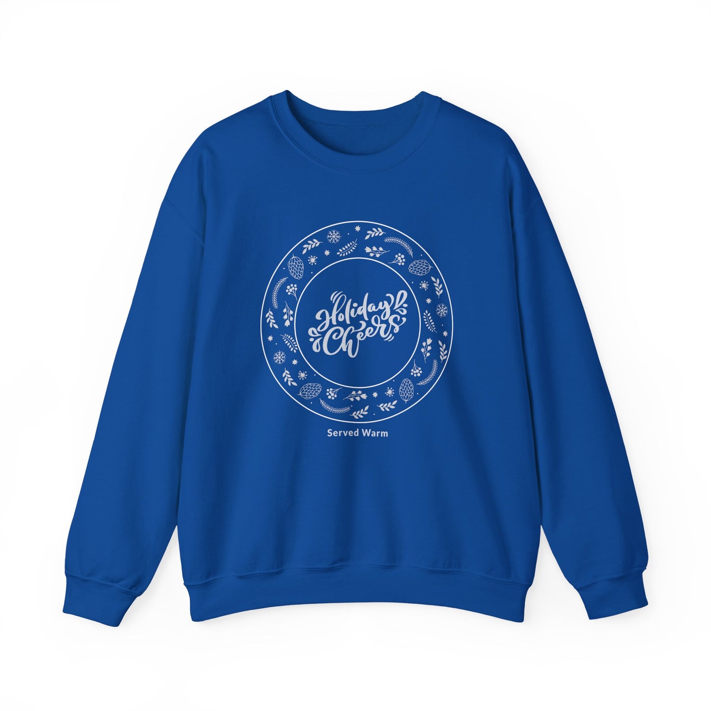 Holiday Cheers Wreath Graphic (Unisex Sizing) — Crewneck Sweatshirt