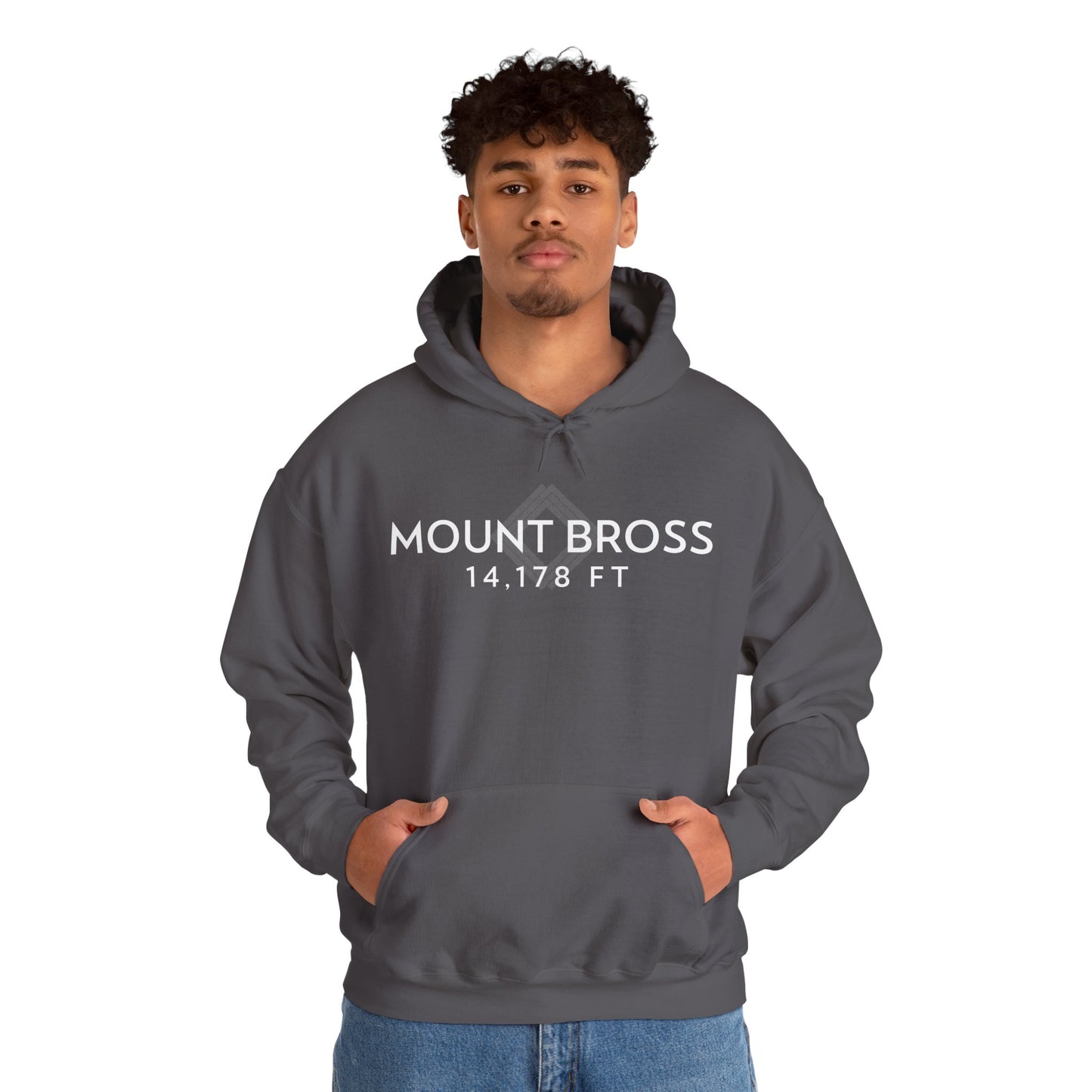 Men's Mount Bross 14,178 ft Summit Hoodie - 14ER SUMMIT SERIES - Souvenir Pullover by Lucky Outfitters
