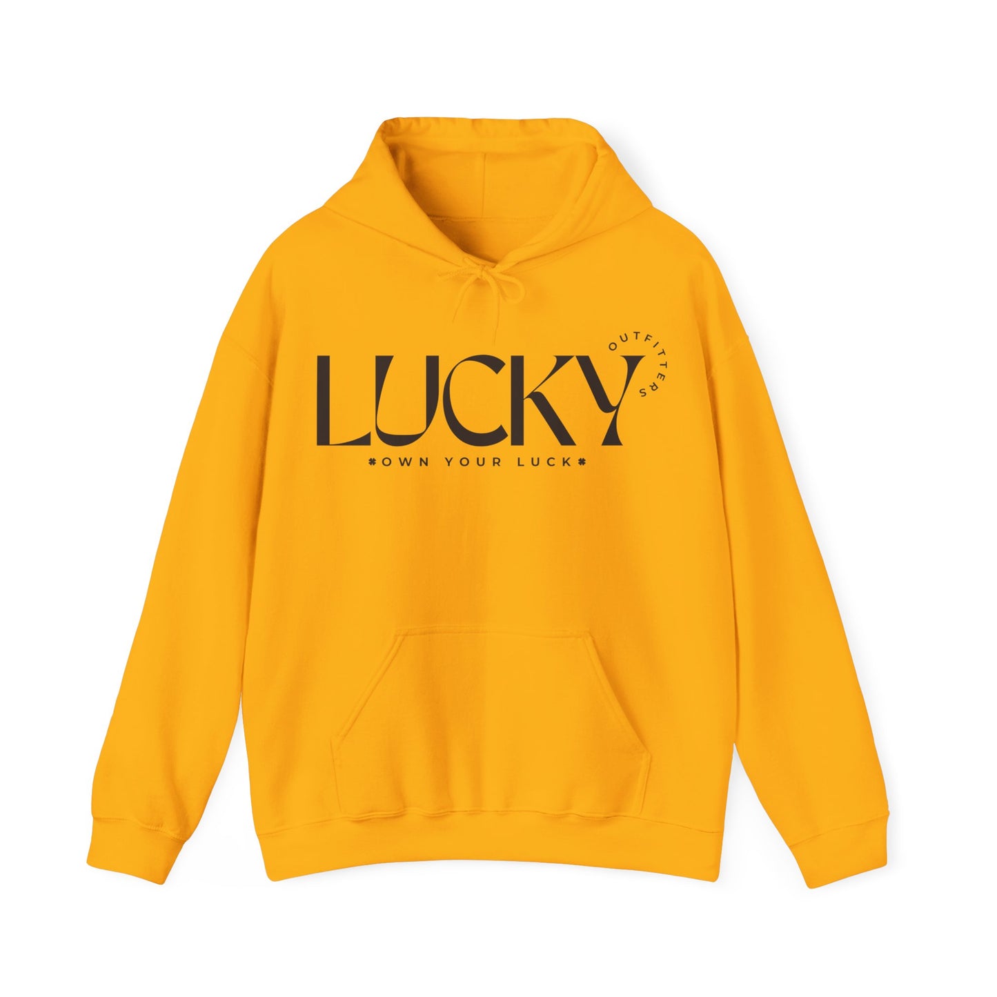Men's Lucky Hoodie - LUCKY OUTFITTERS Dark Gray Graphic Unisex Pullover