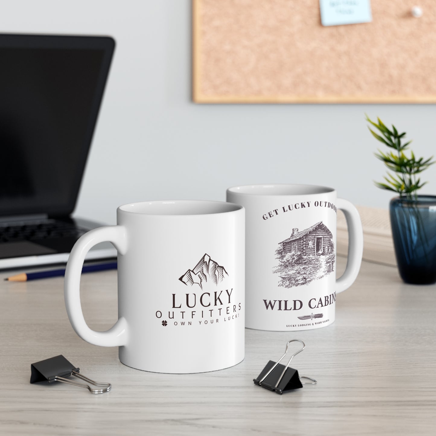 Lucky Outfitters Wild Cabin Mug — "Lucky Lodging & Warm Nights" 11oz