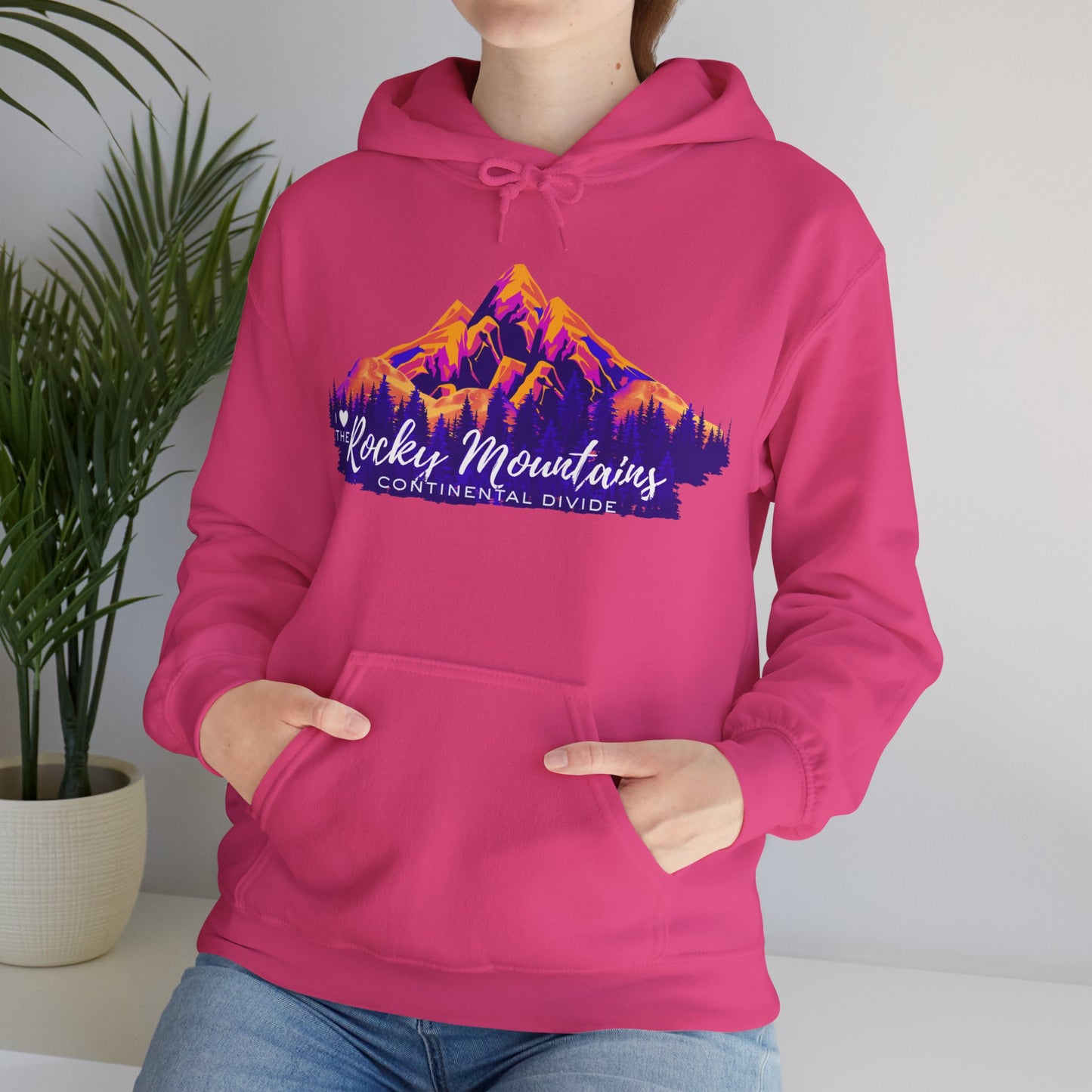 “I Love the Rocky Mountains” Hoodie (Unisex) — Scenic Mountain Graphic Pullover