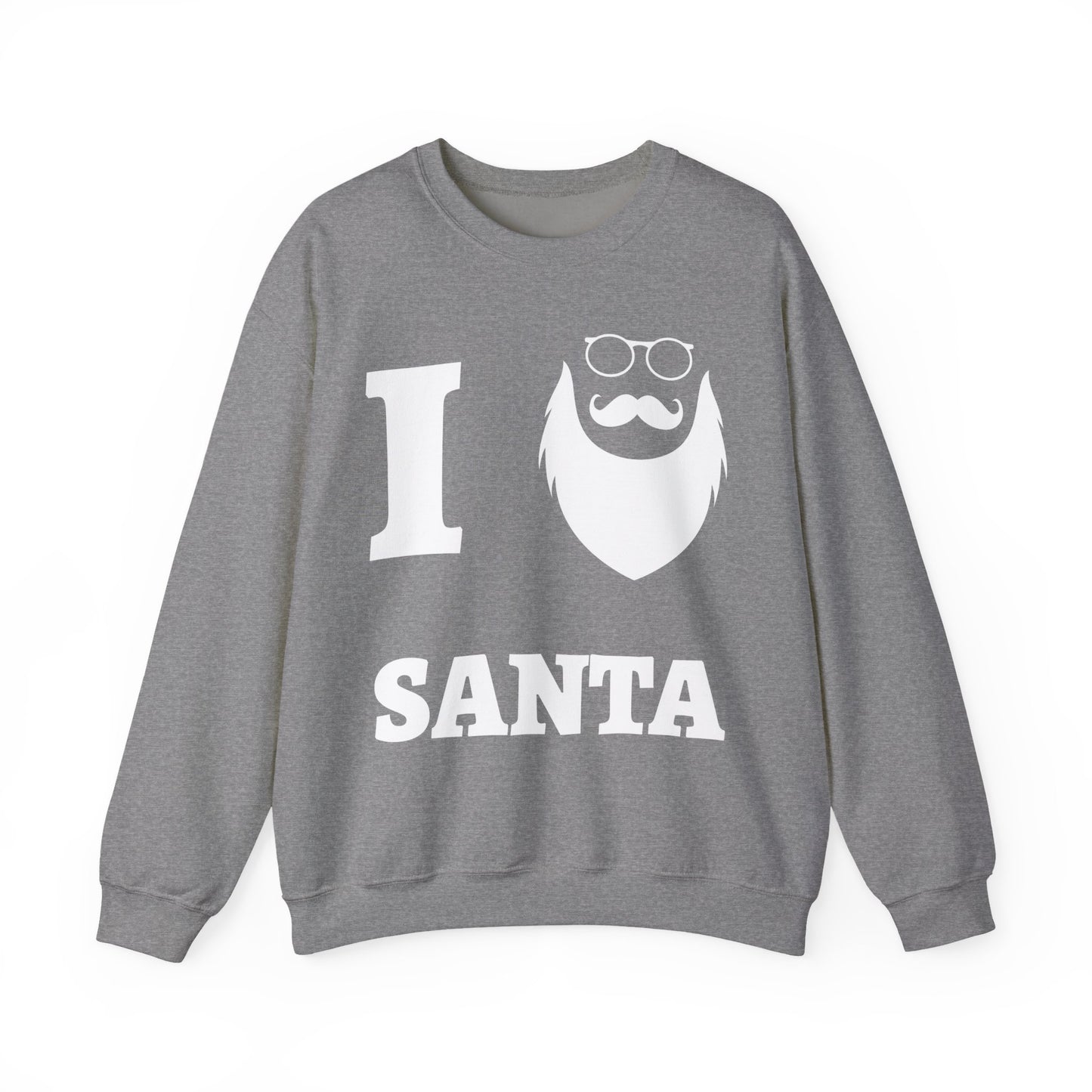 Santa Beard Sweatshirt (Unisex Sizing) – "I (Beard) Santa" Holiday Crewneck