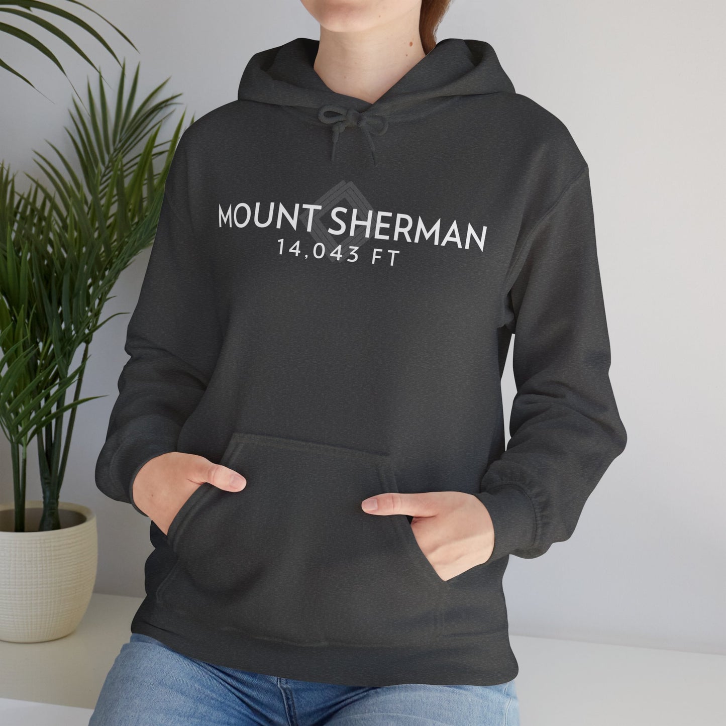 Women's Mount Sherman 14,043 ft Summit Hoodie (Unisex Sizing) - 14ER SUMMIT SERIES - Souvenir Pullover by Lucky Outfitters