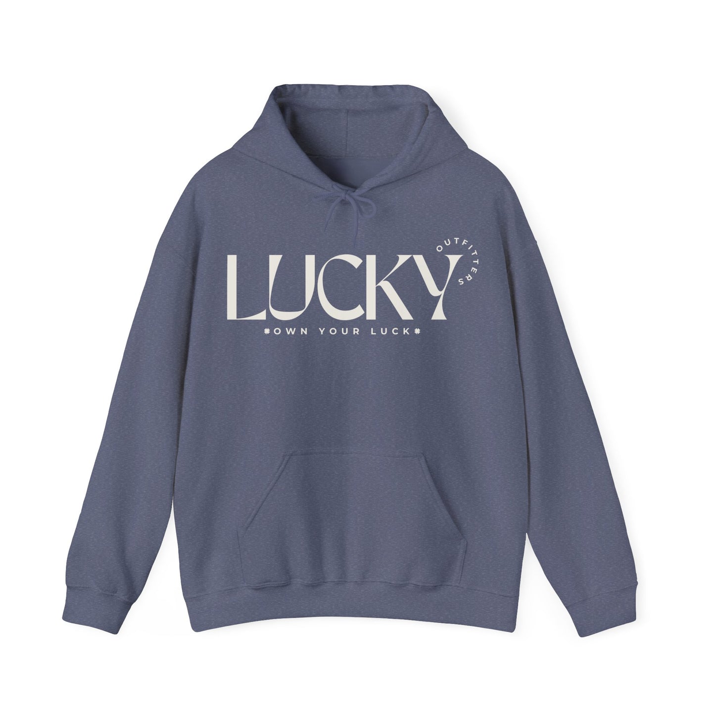 Men's Lucky Hoodie - LUCKY Outfitters Off White Graphic Unisex Pullover