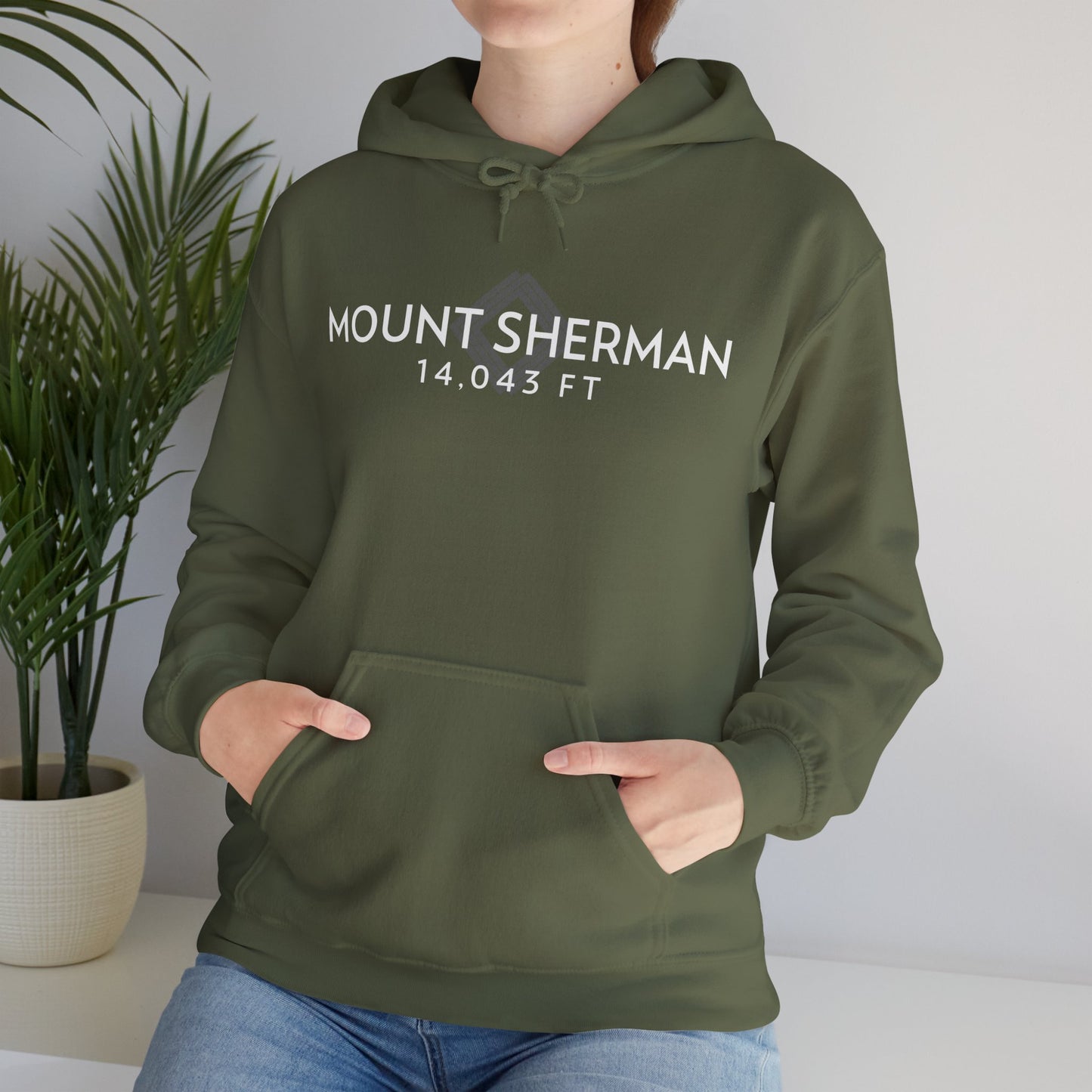 Women's Mount Sherman 14,043 ft Summit Hoodie (Unisex Sizing) - 14ER SUMMIT SERIES - Souvenir Pullover by Lucky Outfitters