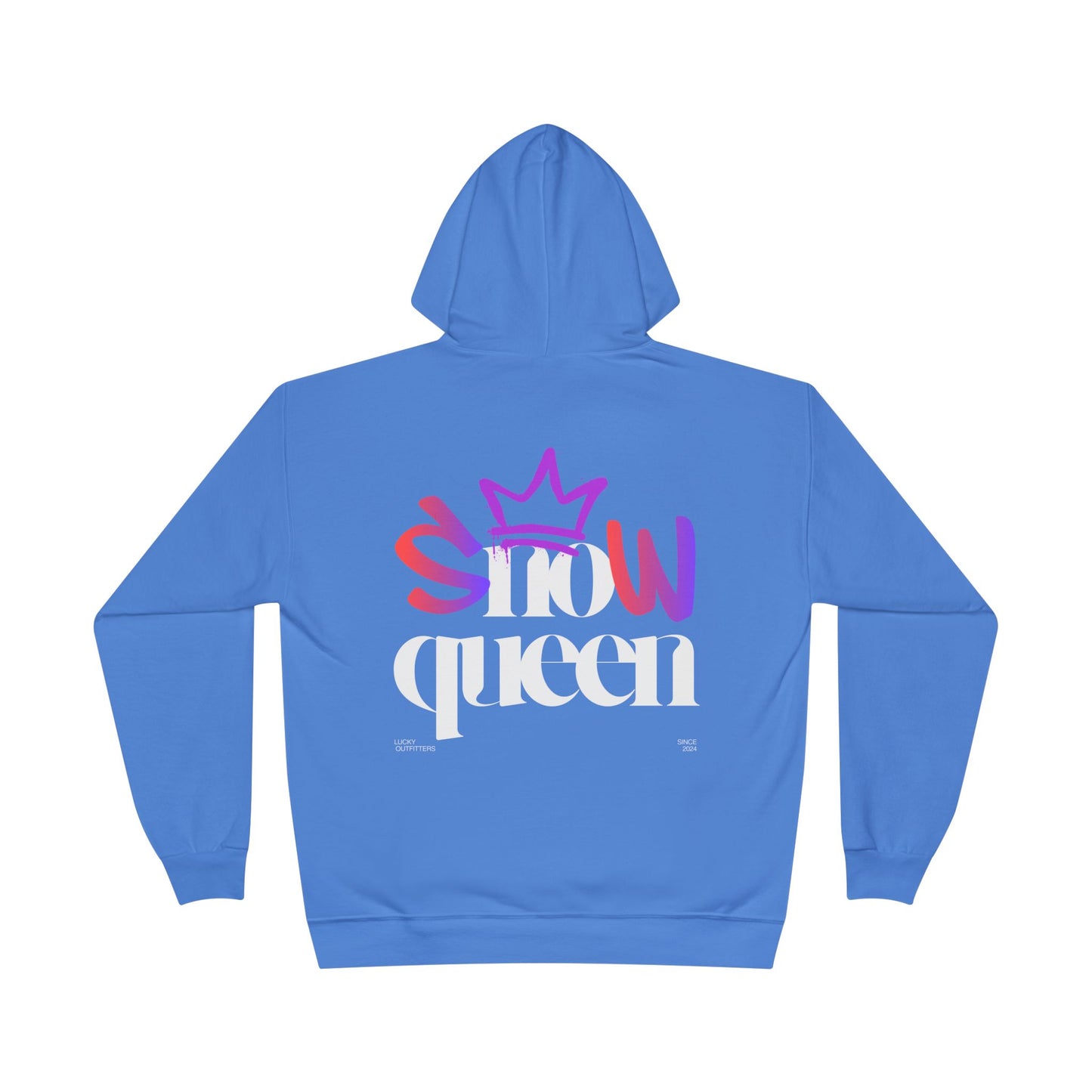 The "Snow Queen" Hoodie - Unisex White Graphic Pullover by Lucky Outfitters