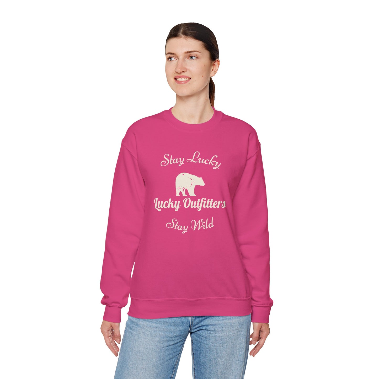 Stay Lucky Stay Wild Bear Unisex Sweatshirt — Lucky Outfitters / Crewneck