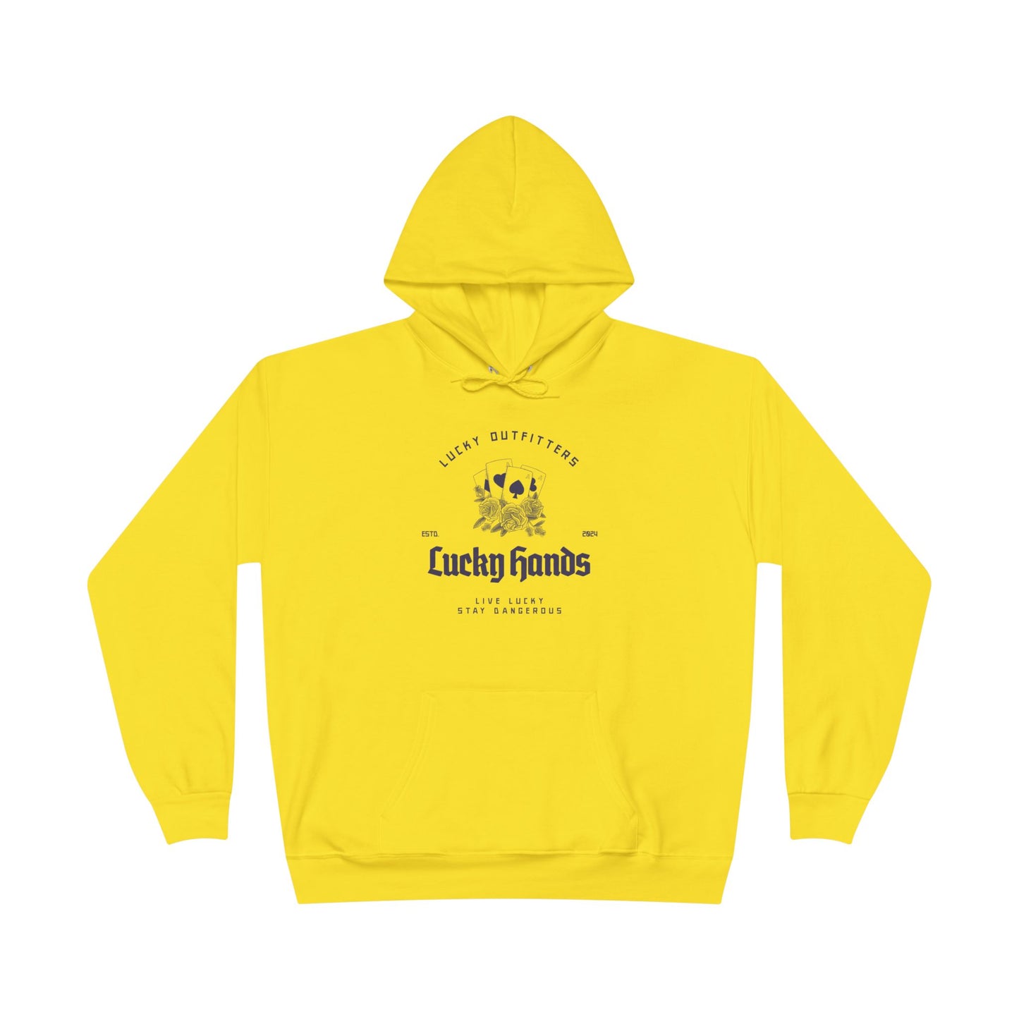 Lucky Hands Graphic Hoodie — Vintage Inspired Unisex Pullover